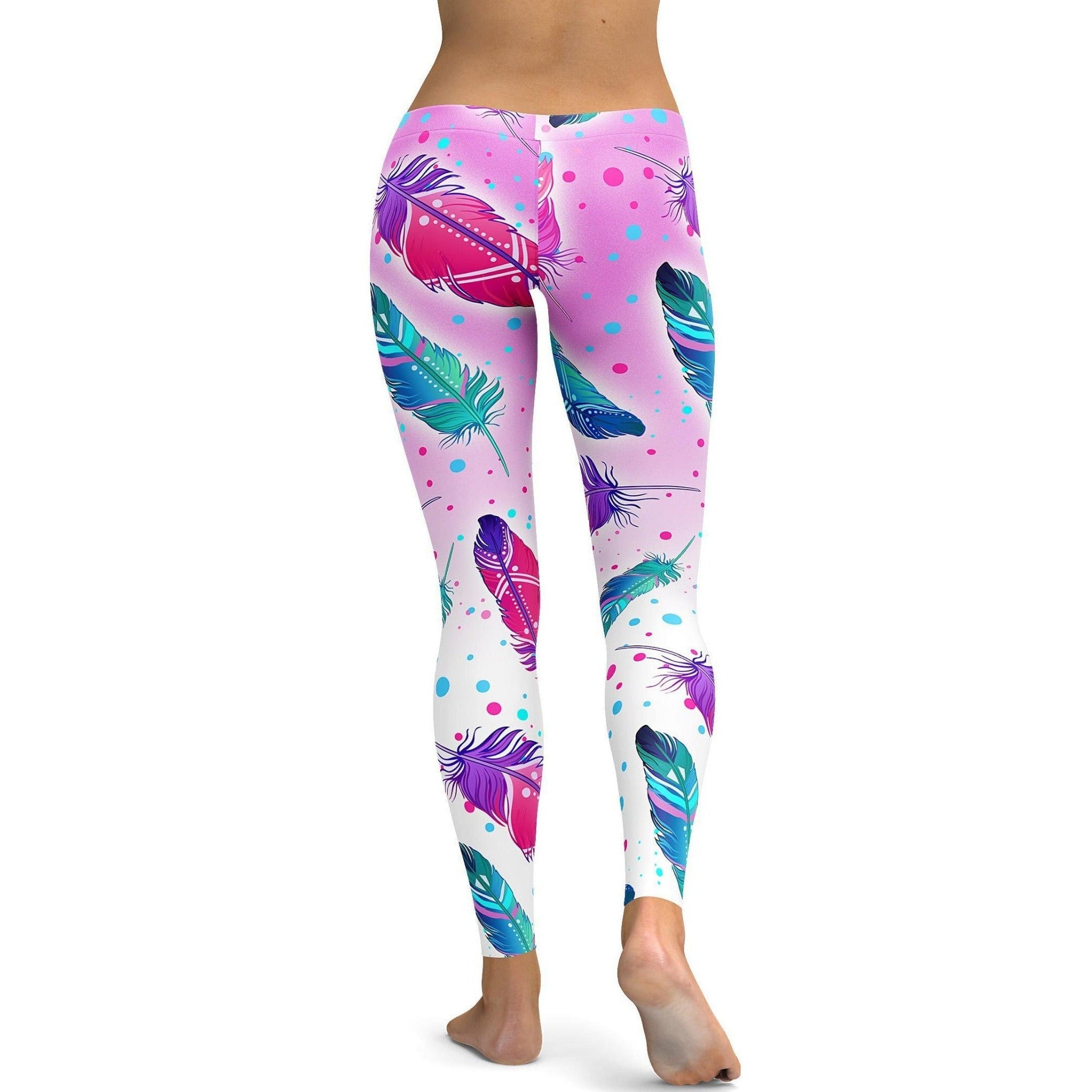 GearBunch - Dreamy Falling Feathers Leggings