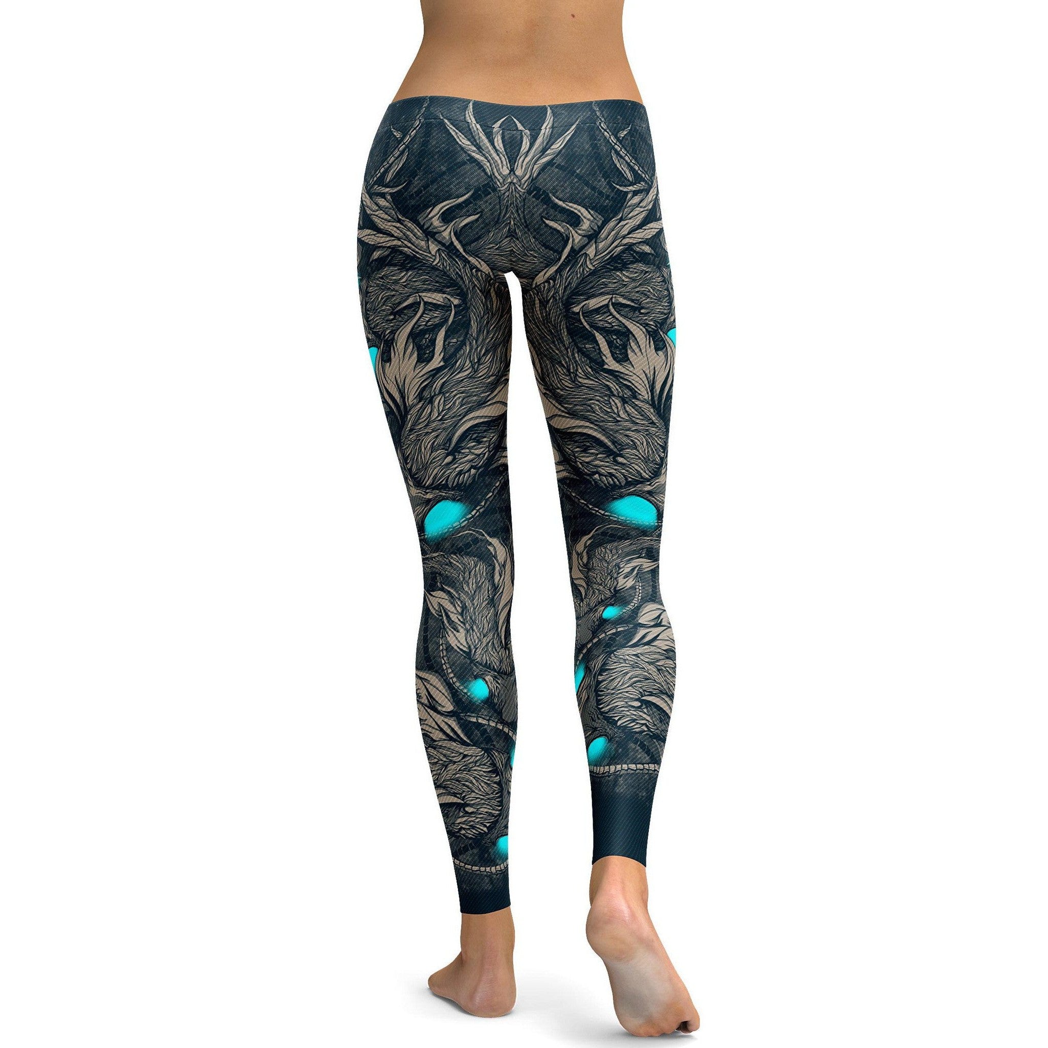 Night Fish Leggings - GearBunch Leggings / Yoga Pants
