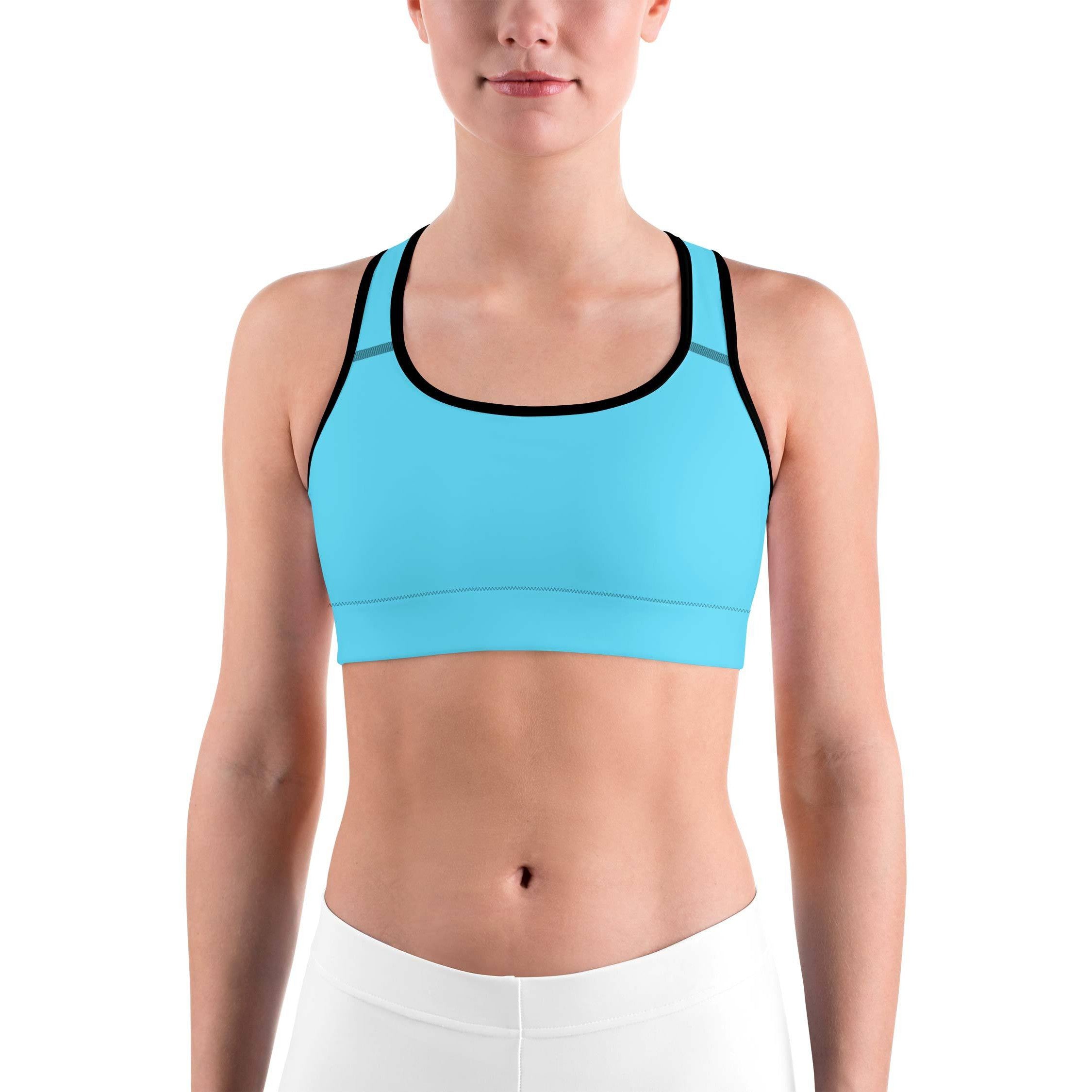 Solid Baby Blue Sports Bra