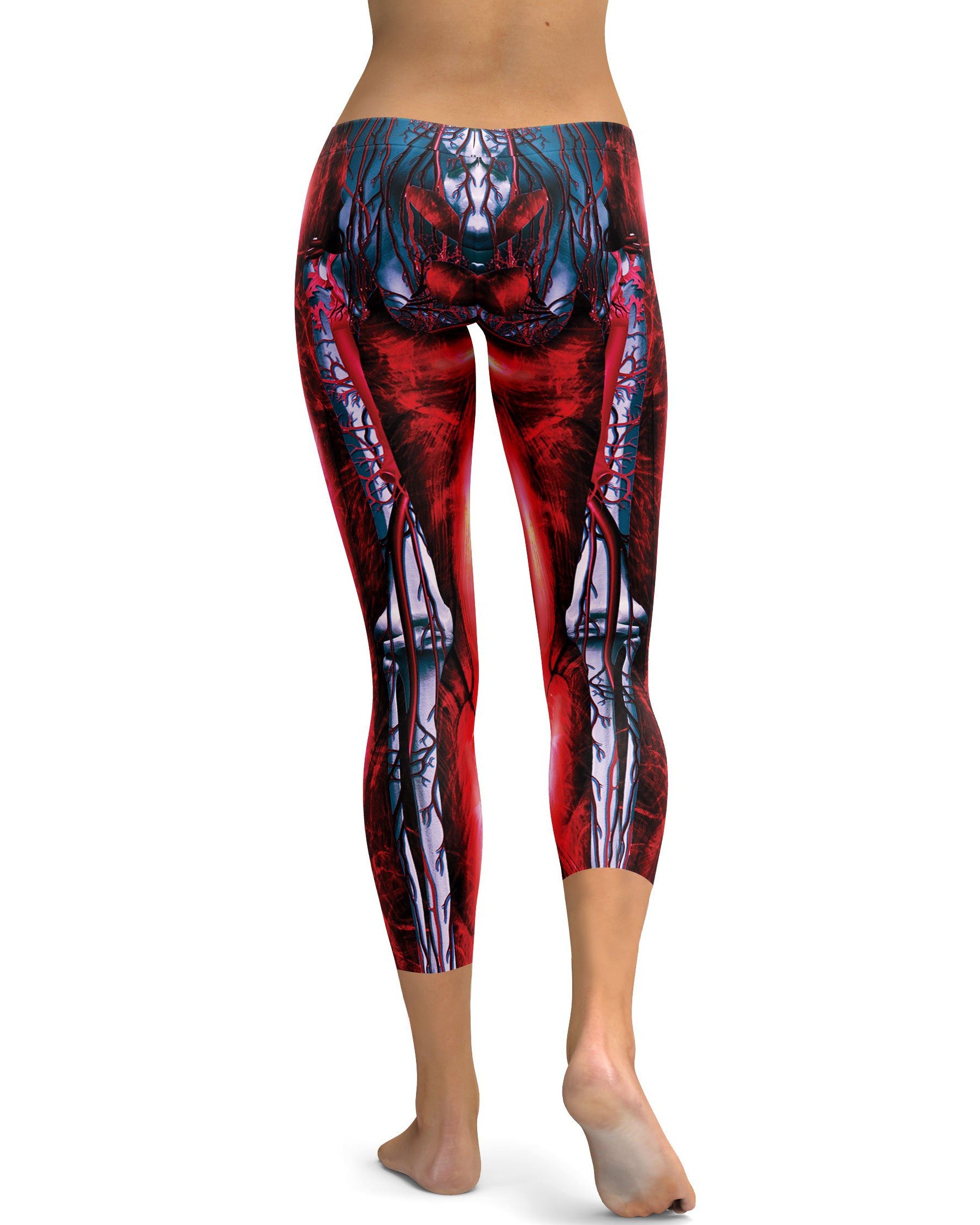 Blooded Muscles Horror Capris - GearBunch Leggings / Yoga Pants