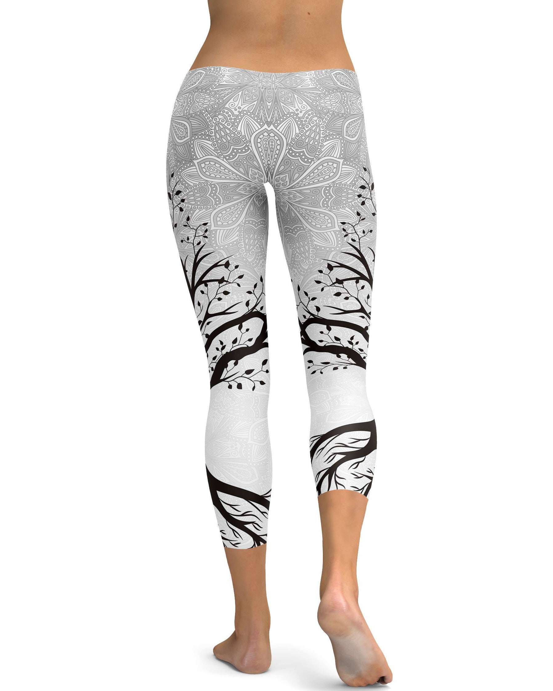 Light Tree of Life Capris - GearBunch Leggings / Yoga Pants