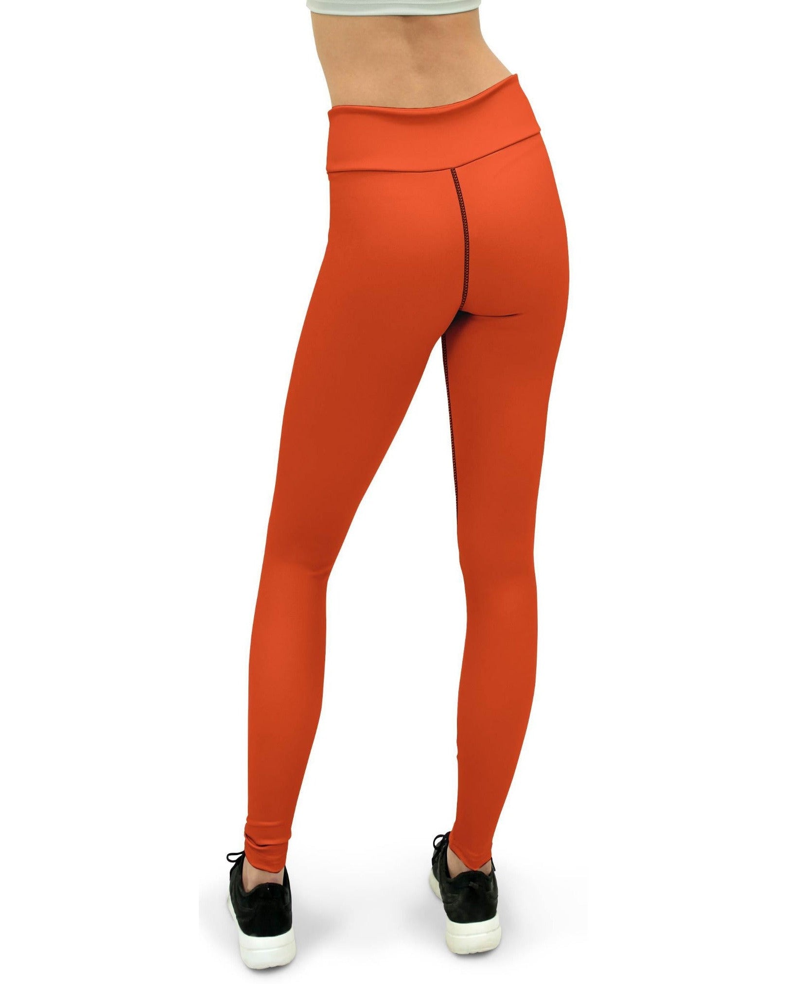 Gearbunch - Solid Hot Orange Yoga Pants