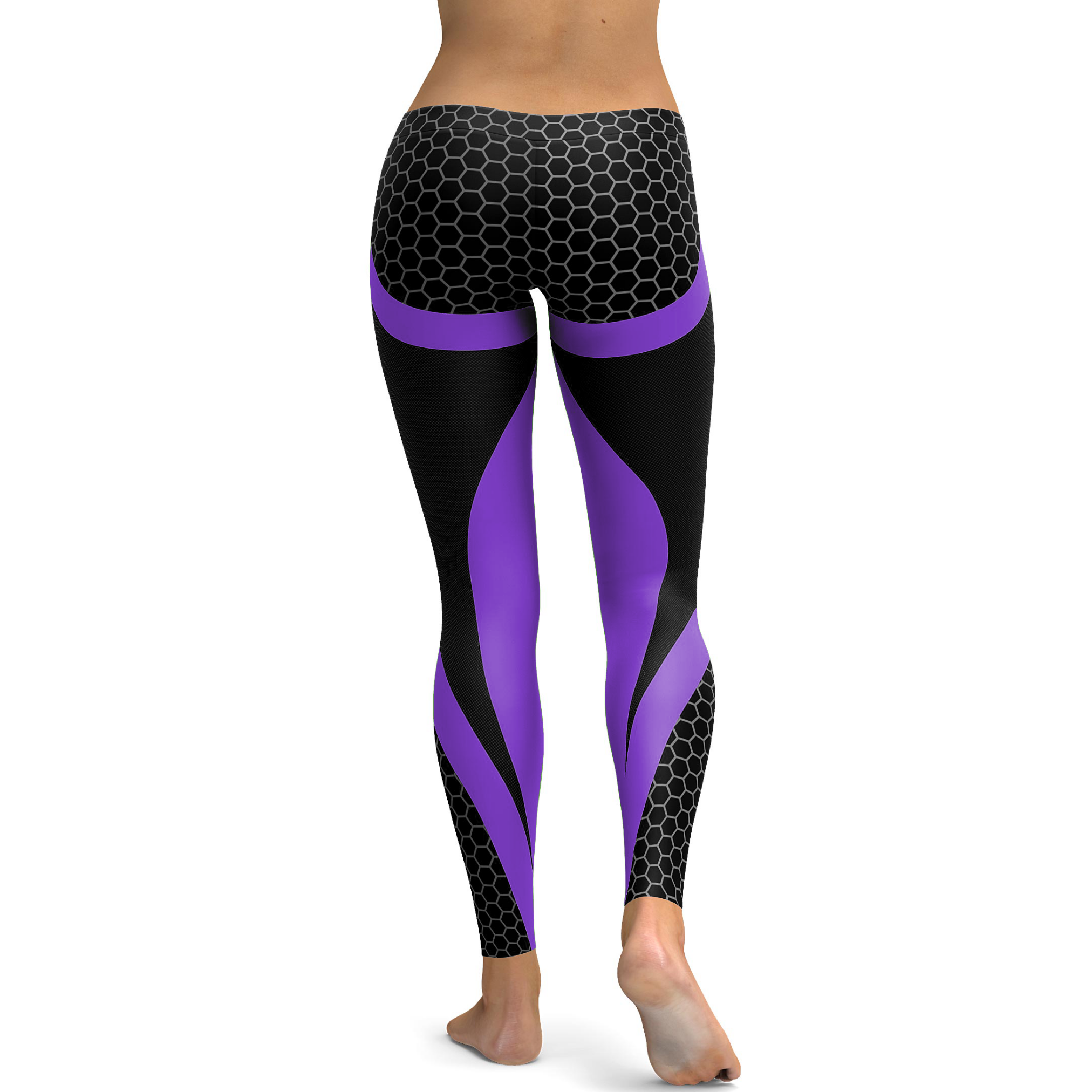 Gearbunch - Purple Honeycomb Carbon Leggings