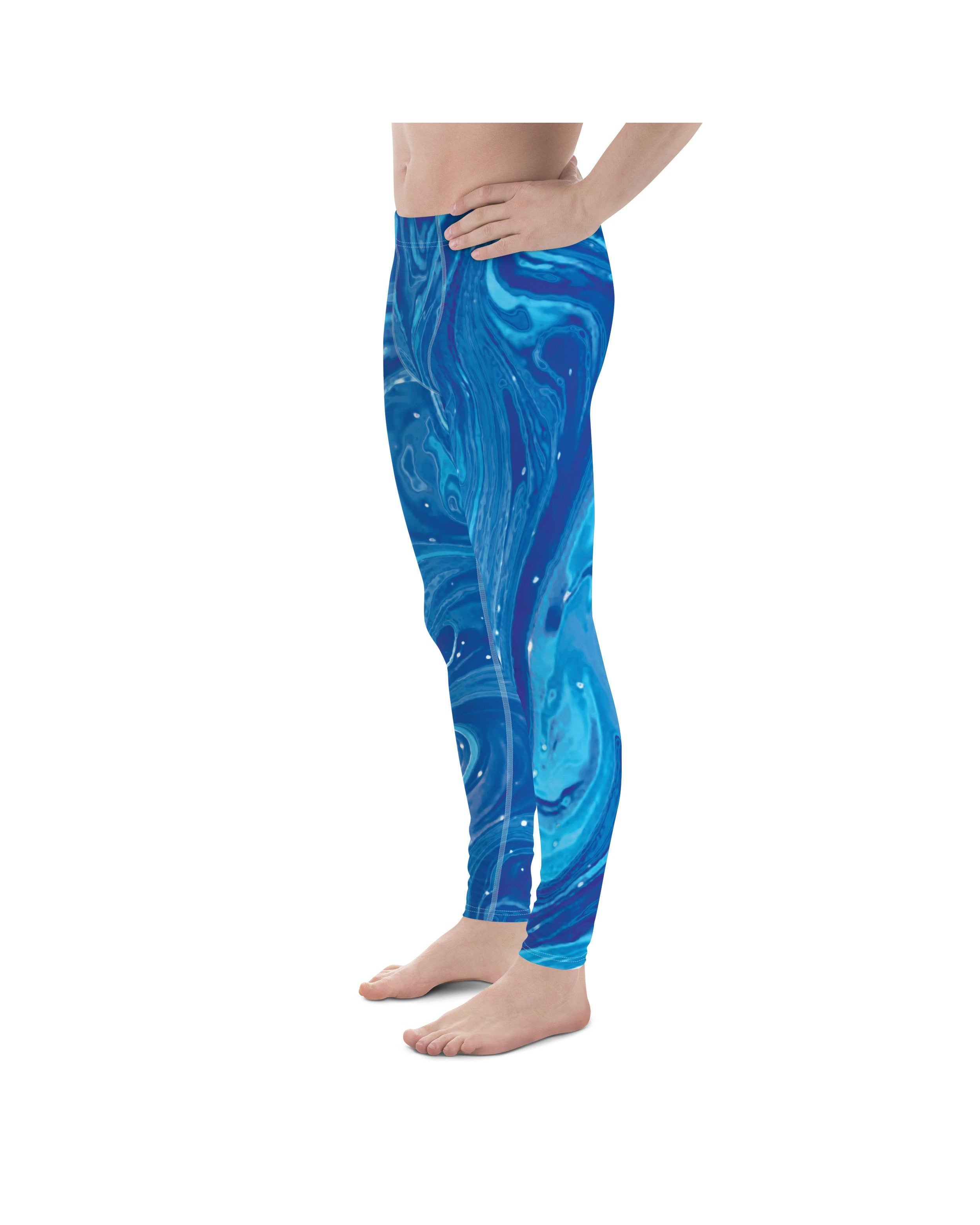 Blue Swirl Meggings Gearbunch Mens Leggings