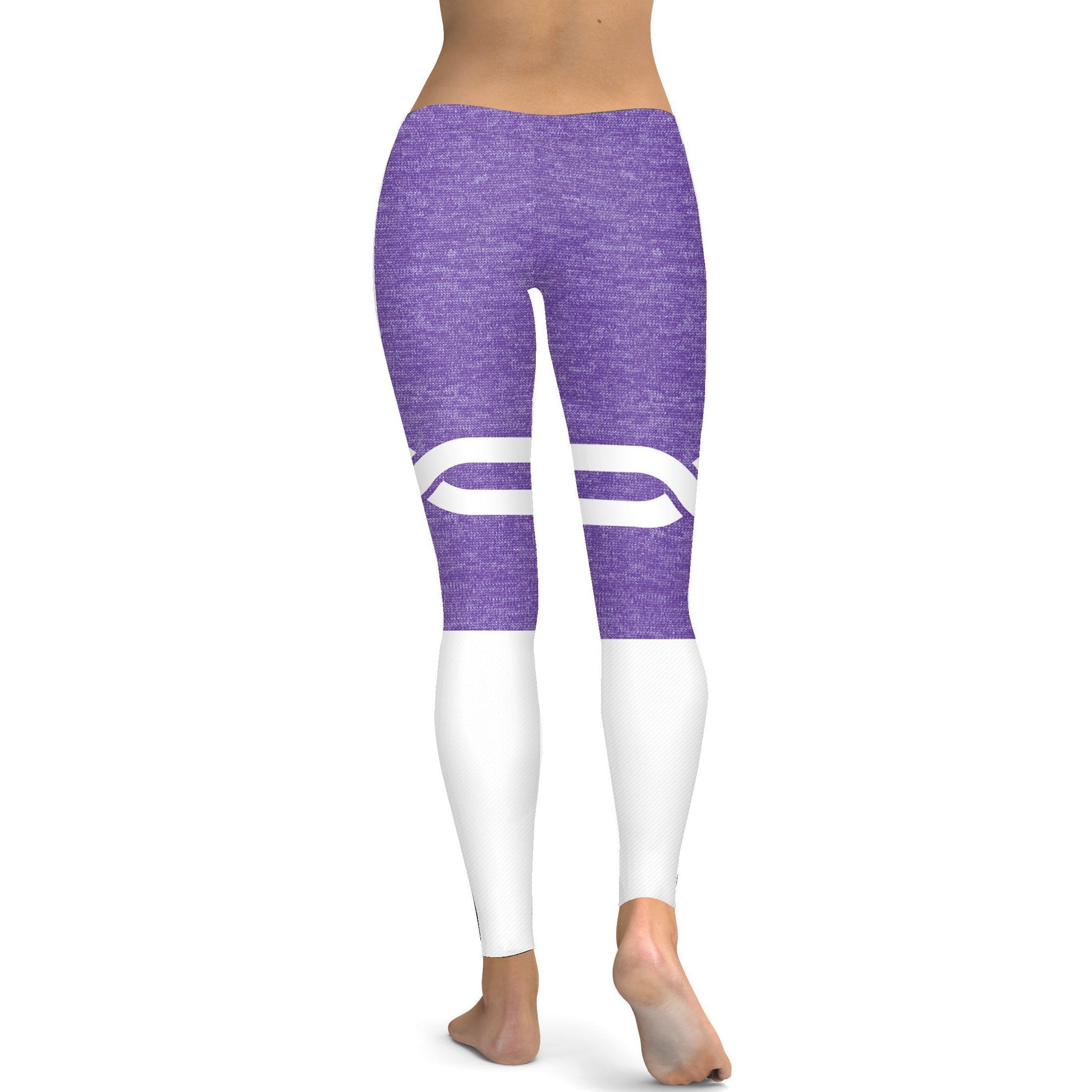 Purple and White Infinity Leggings - Gearbunch