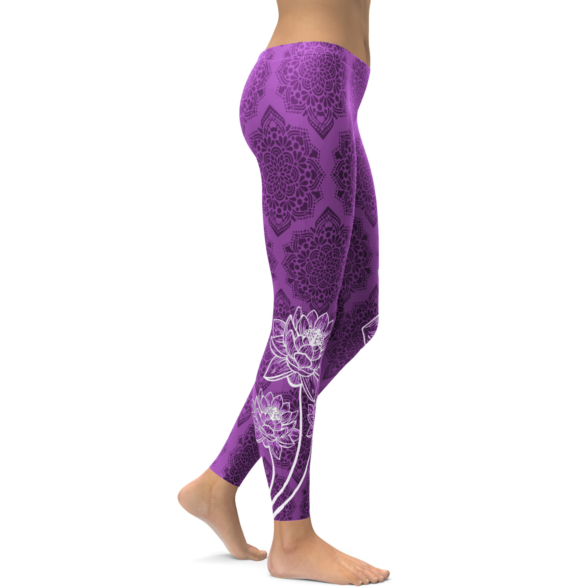 Lavender Lotus Leggings - Gearbunch Leggings