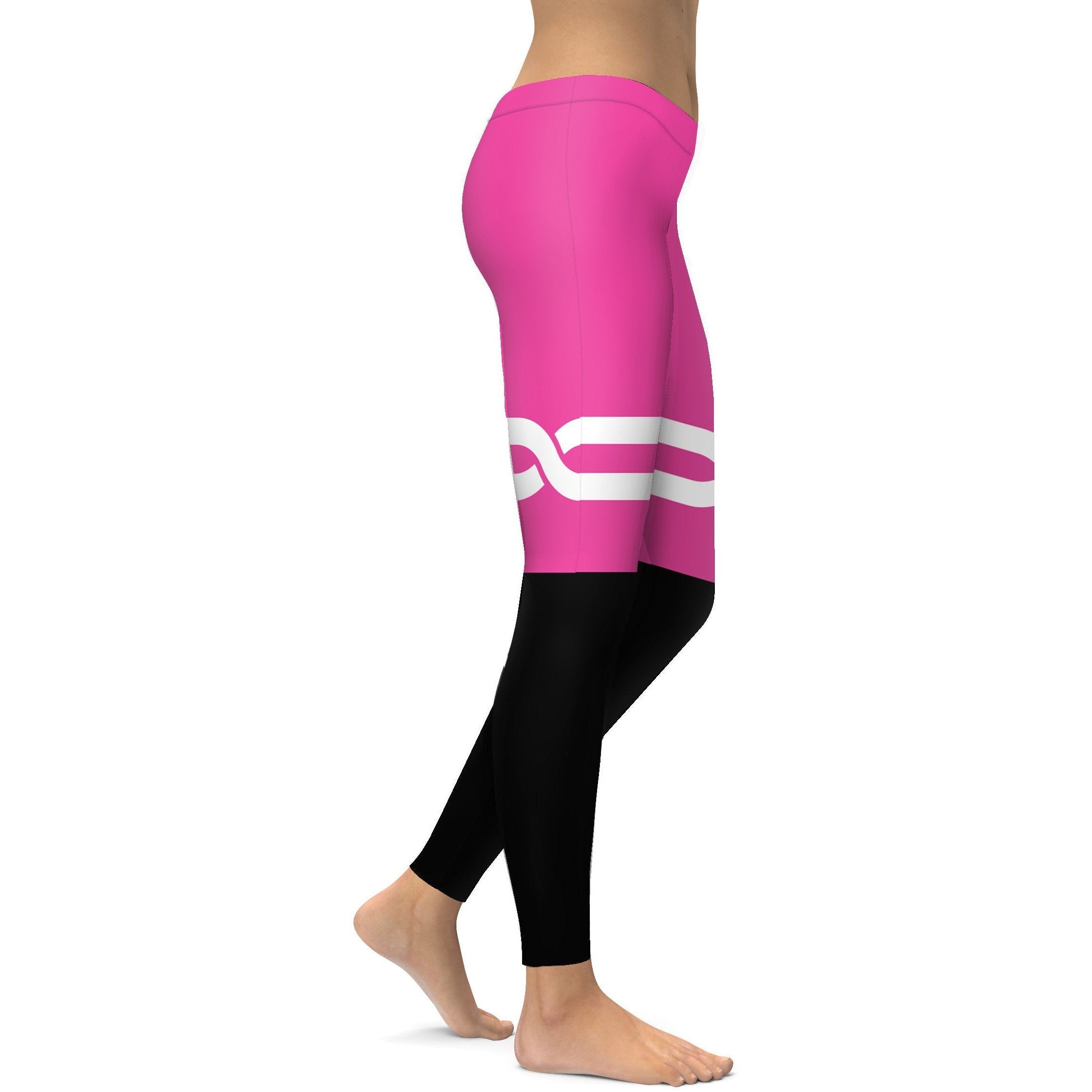 Pink and Black Infinity Leggings - Gearbunch