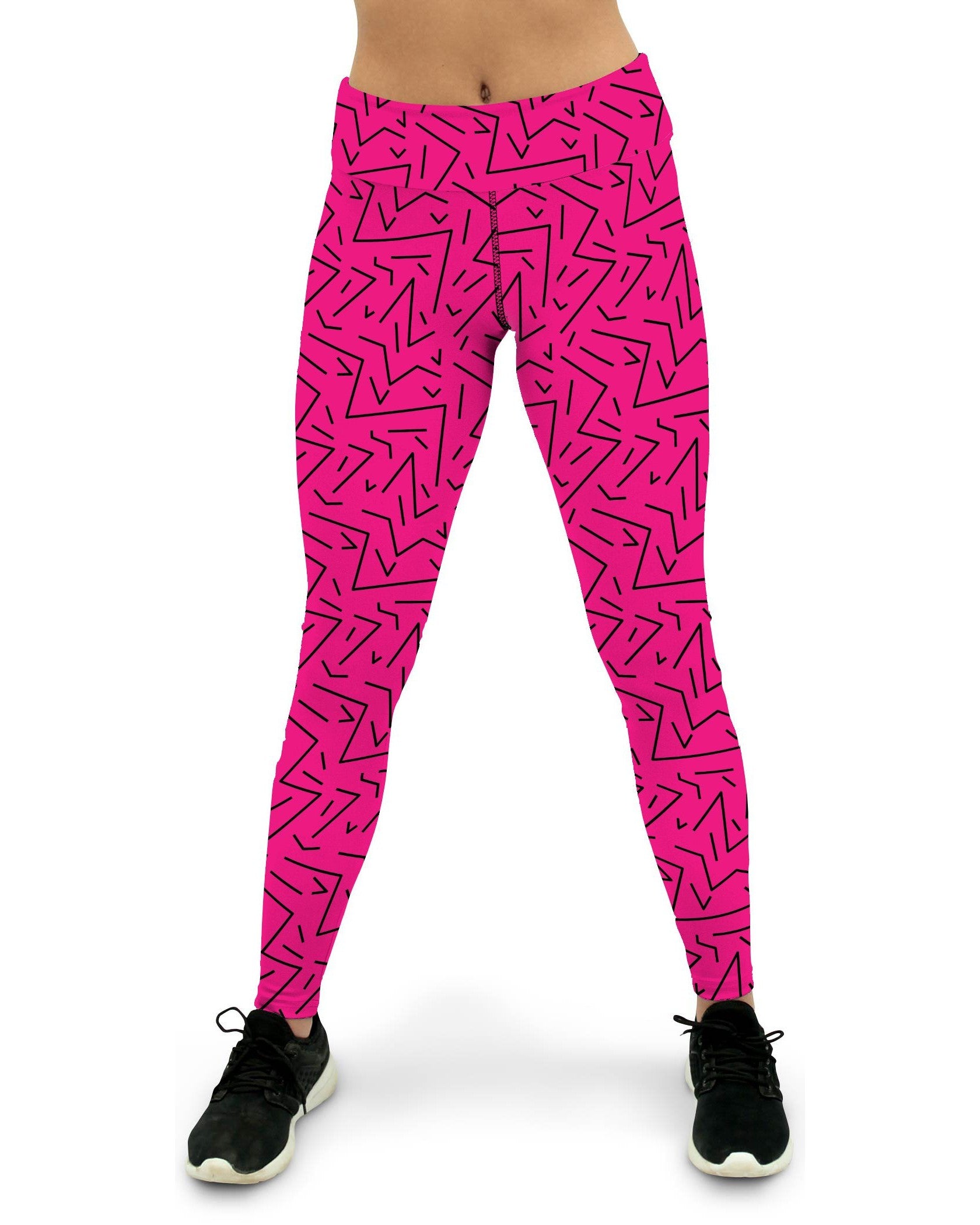 Pink Black Line Yoga Pants Gearbunch