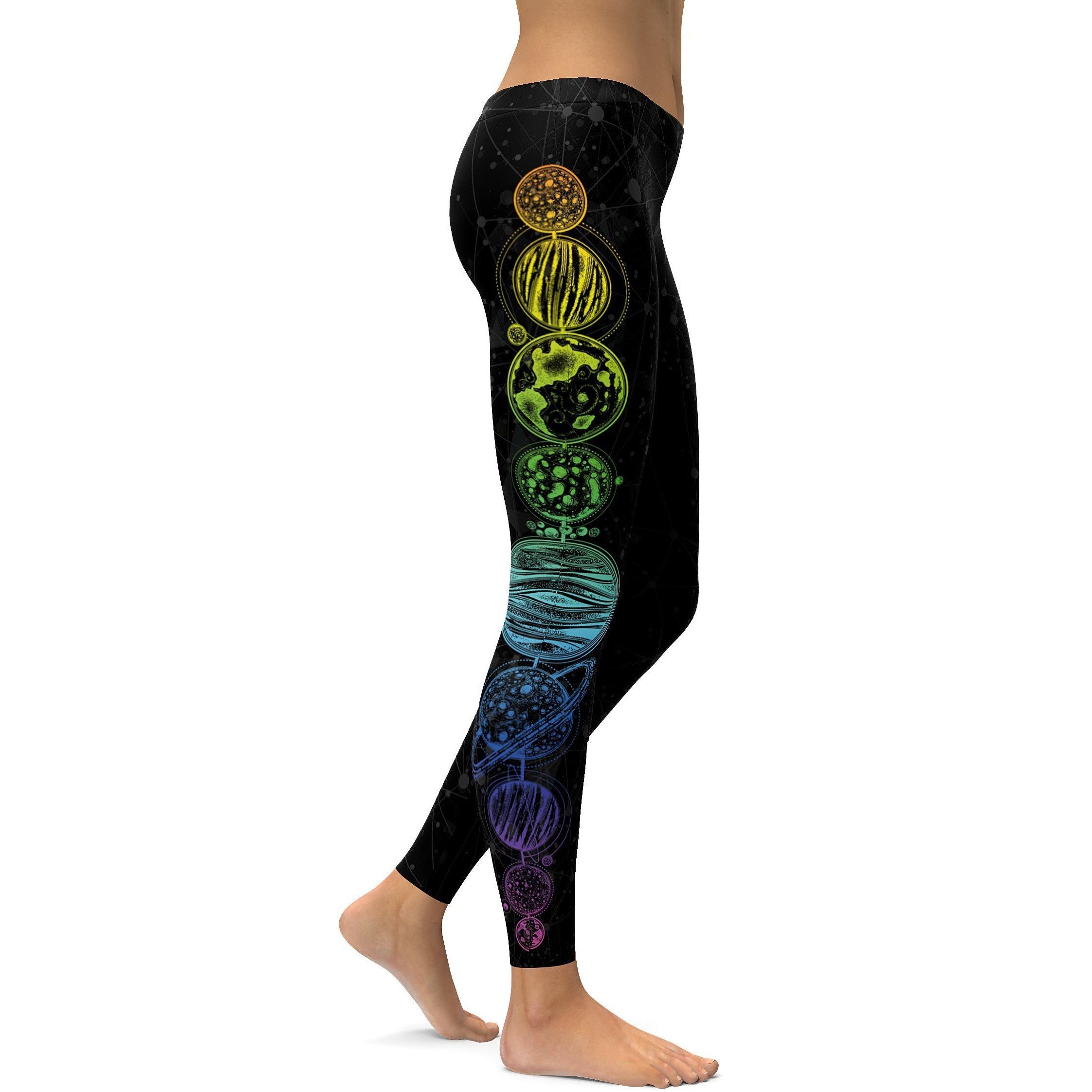 Solar System Planets Leggings - GearBunch Leggings / Yoga Pants