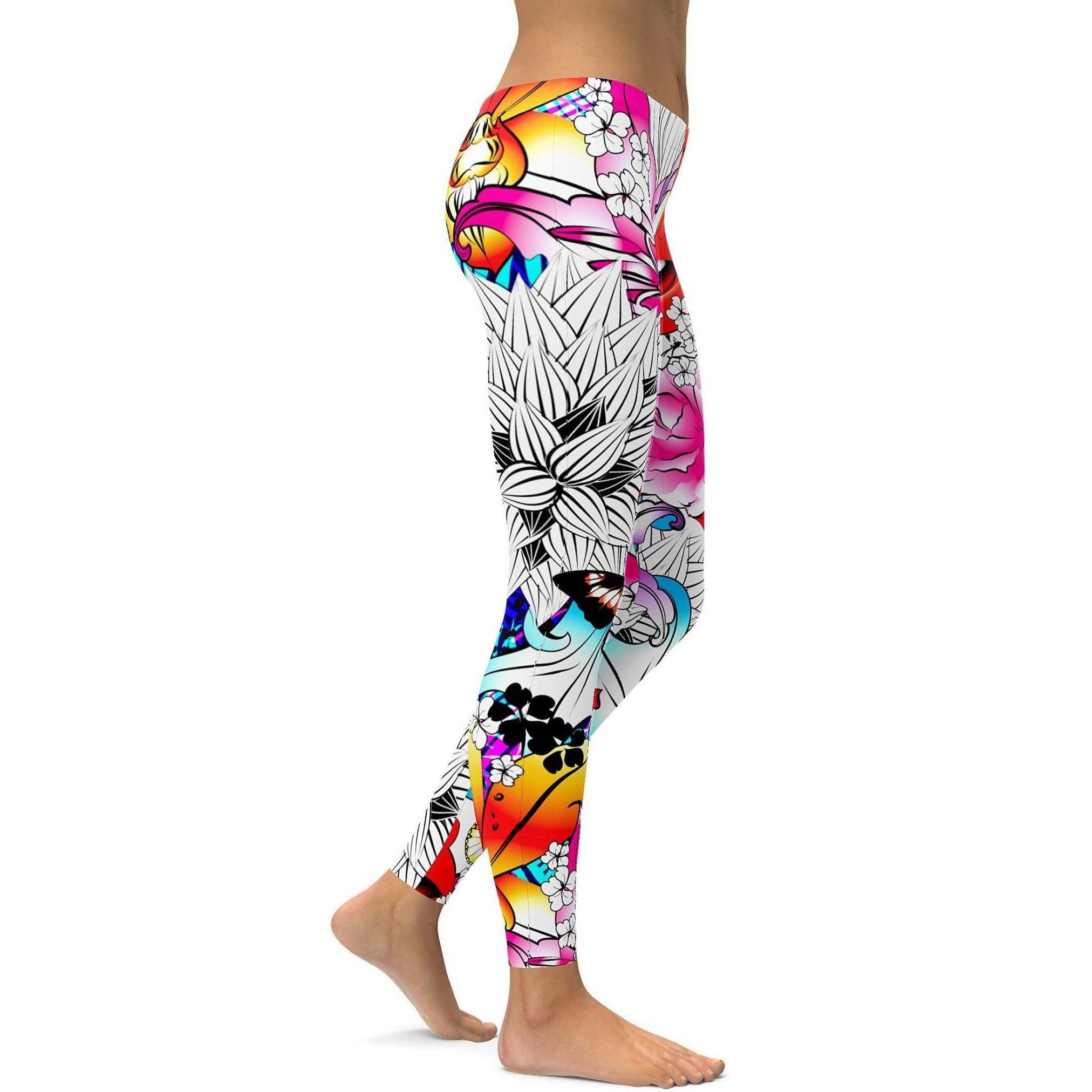 GearBunch | Flowers and Tats Rave Leggings