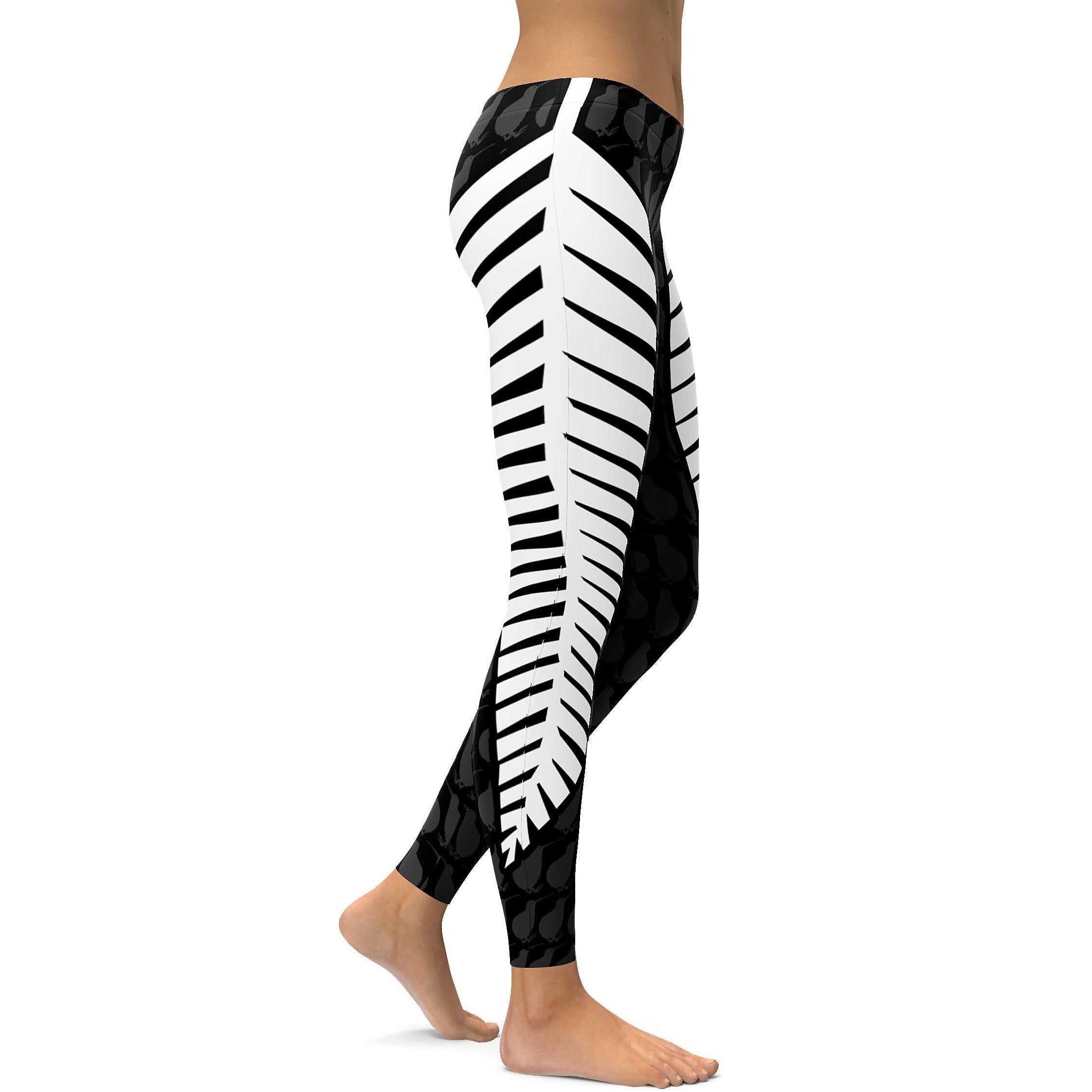Silver Fern & Kiwi Leggings | GearBunch