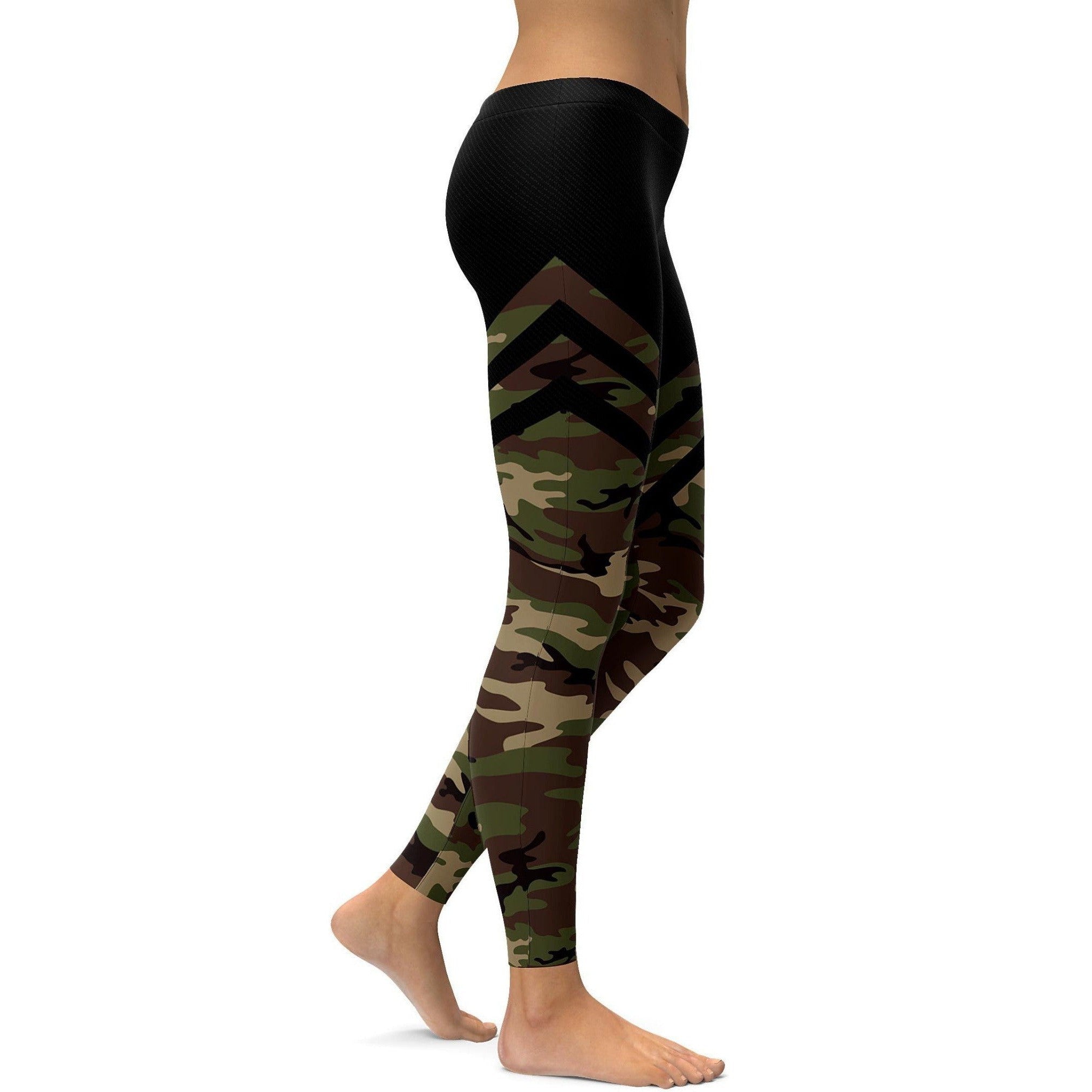 GearBunch | Camo & Black Thigh High Stocking Leggings