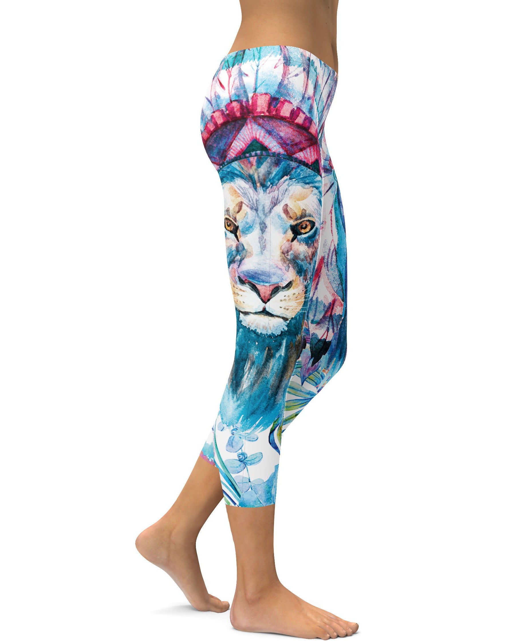 Watercolor King of Summer Capris