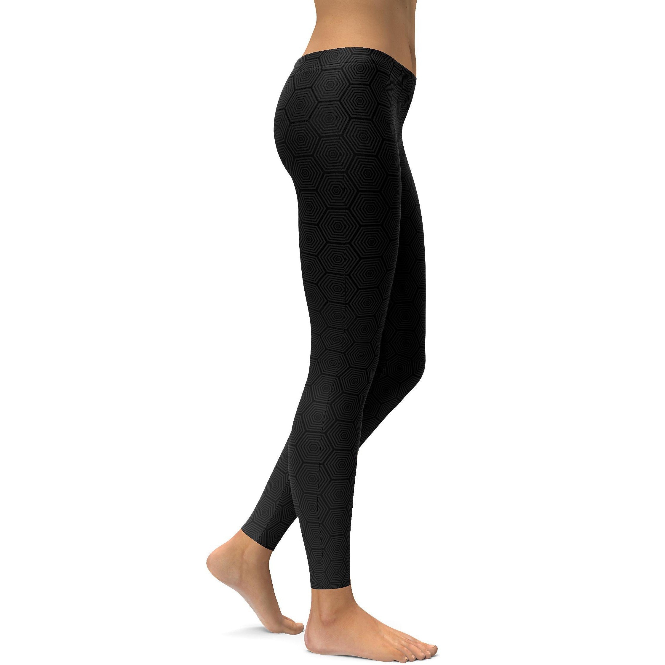 Womens Workout Yoga Black Gradient Promo Leggings