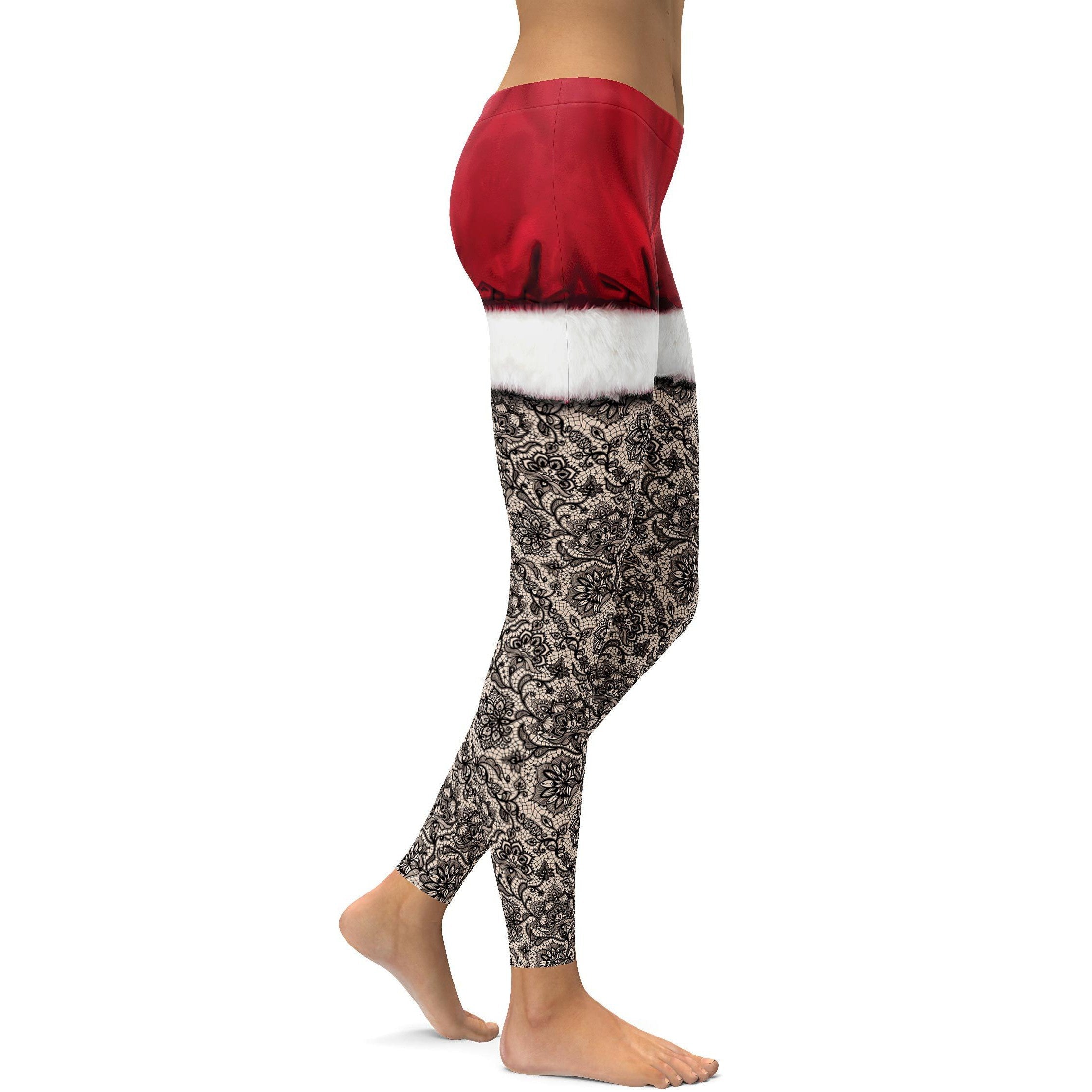 Christmas Shorts & Lace Leggings - GearBunch Leggings / Yoga Pants