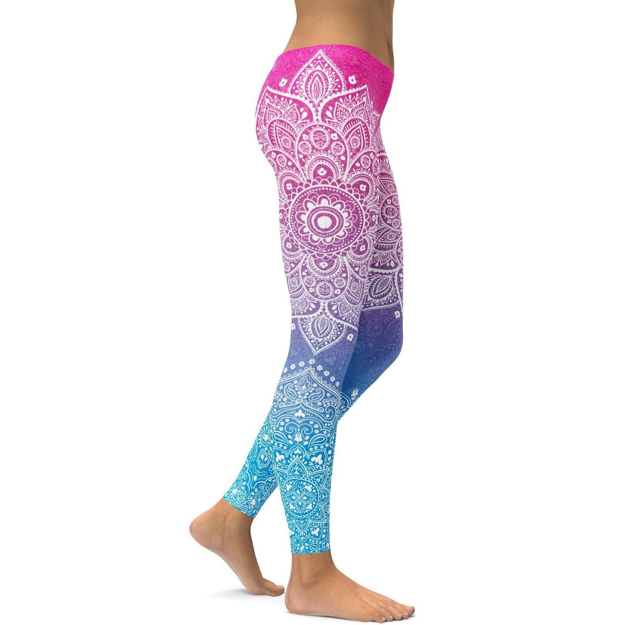 Gearbunch | Pink to Blue Mandala Leggings