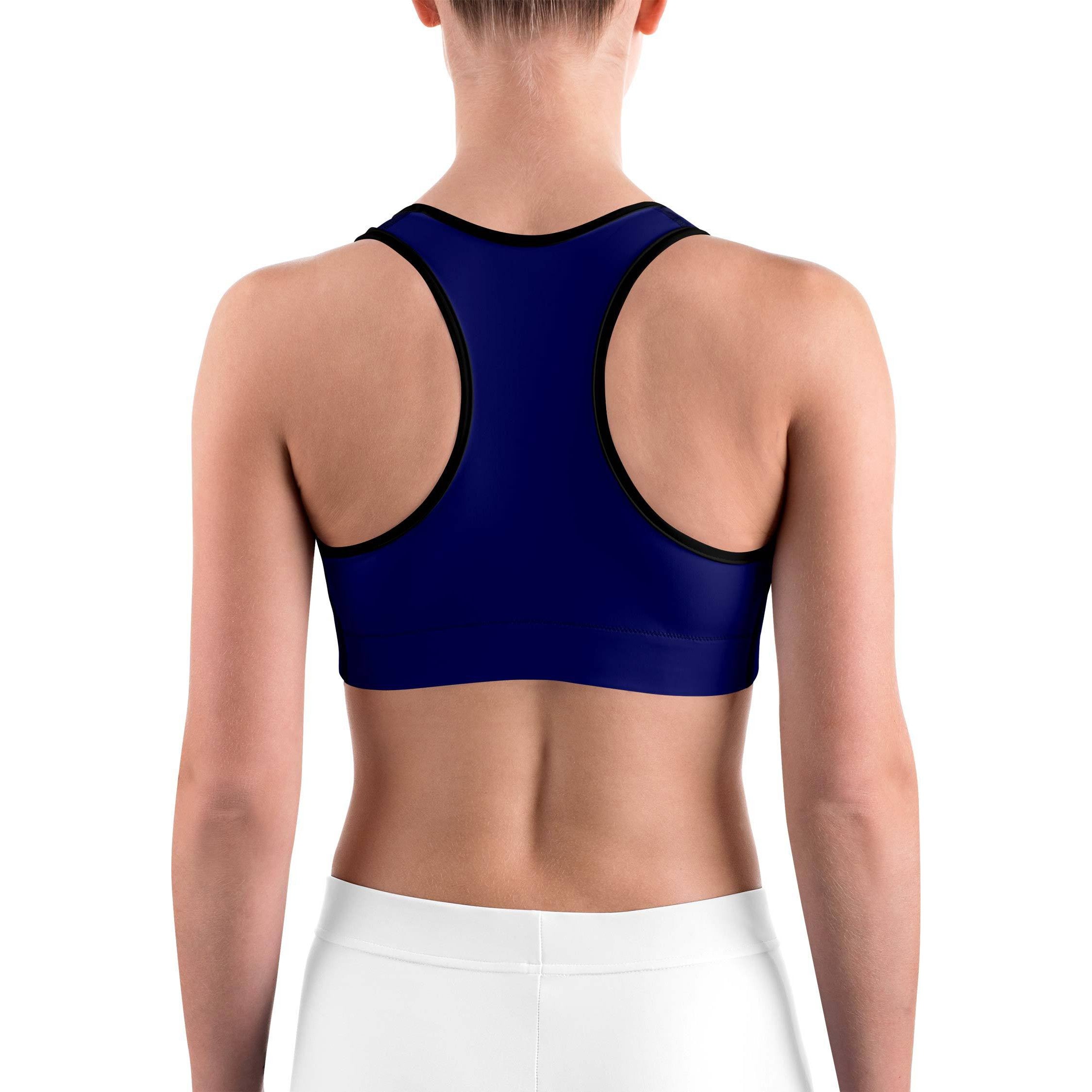Solid Ocean Blue Sports Bra