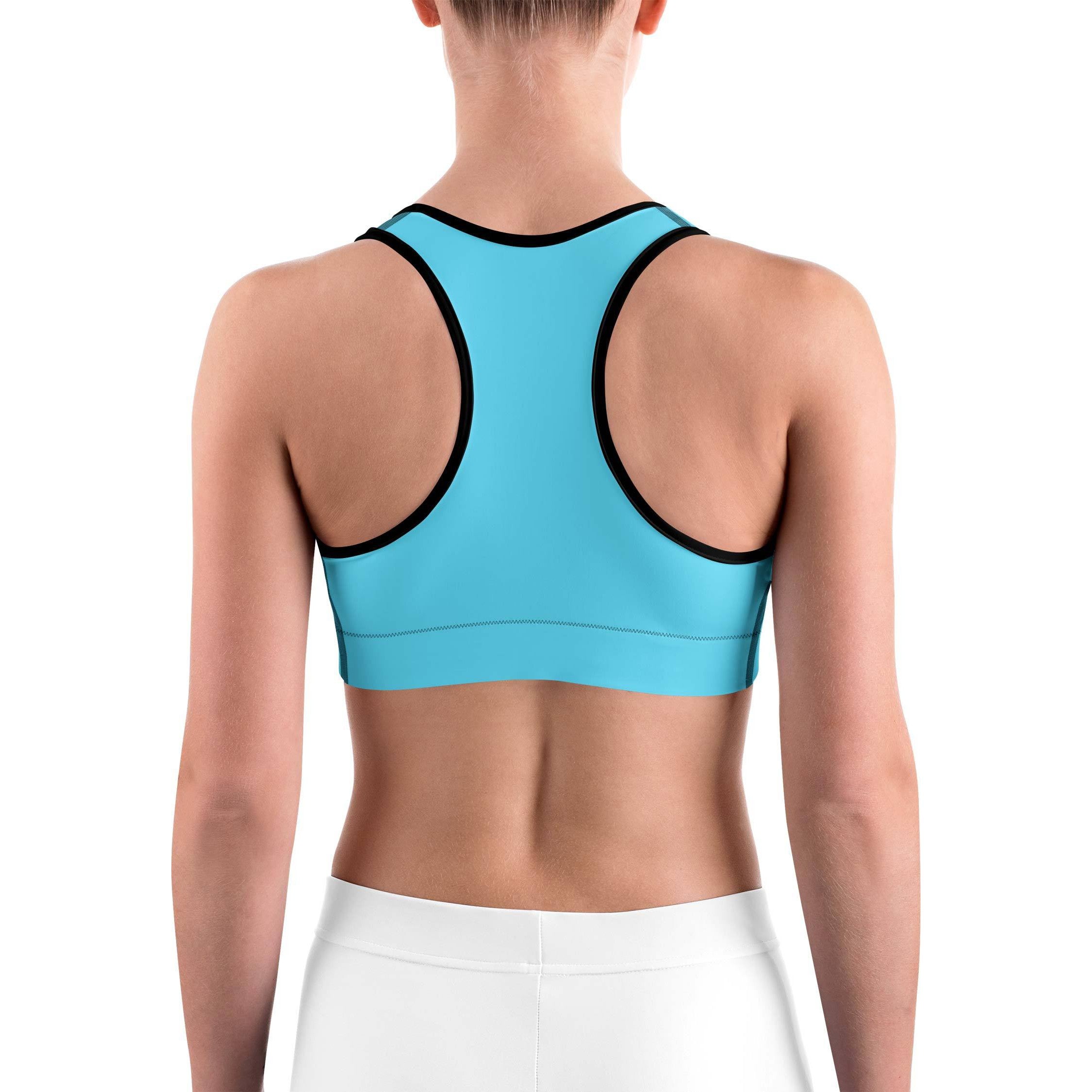 Solid Baby Blue Sports Bra