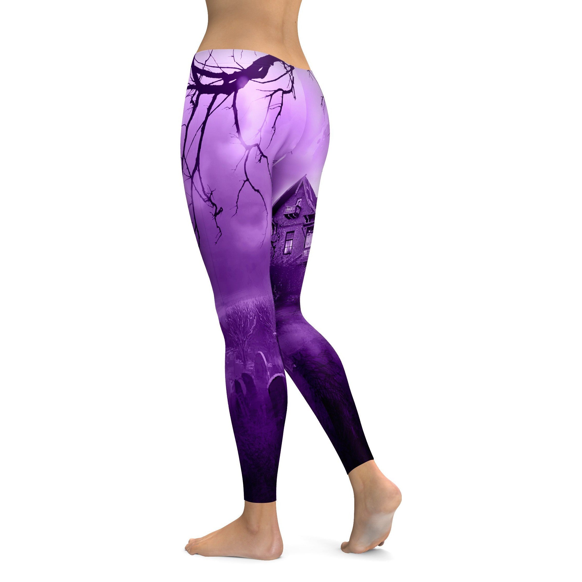 Haunted House Leggings - GearBunch Leggings / Yoga Pants