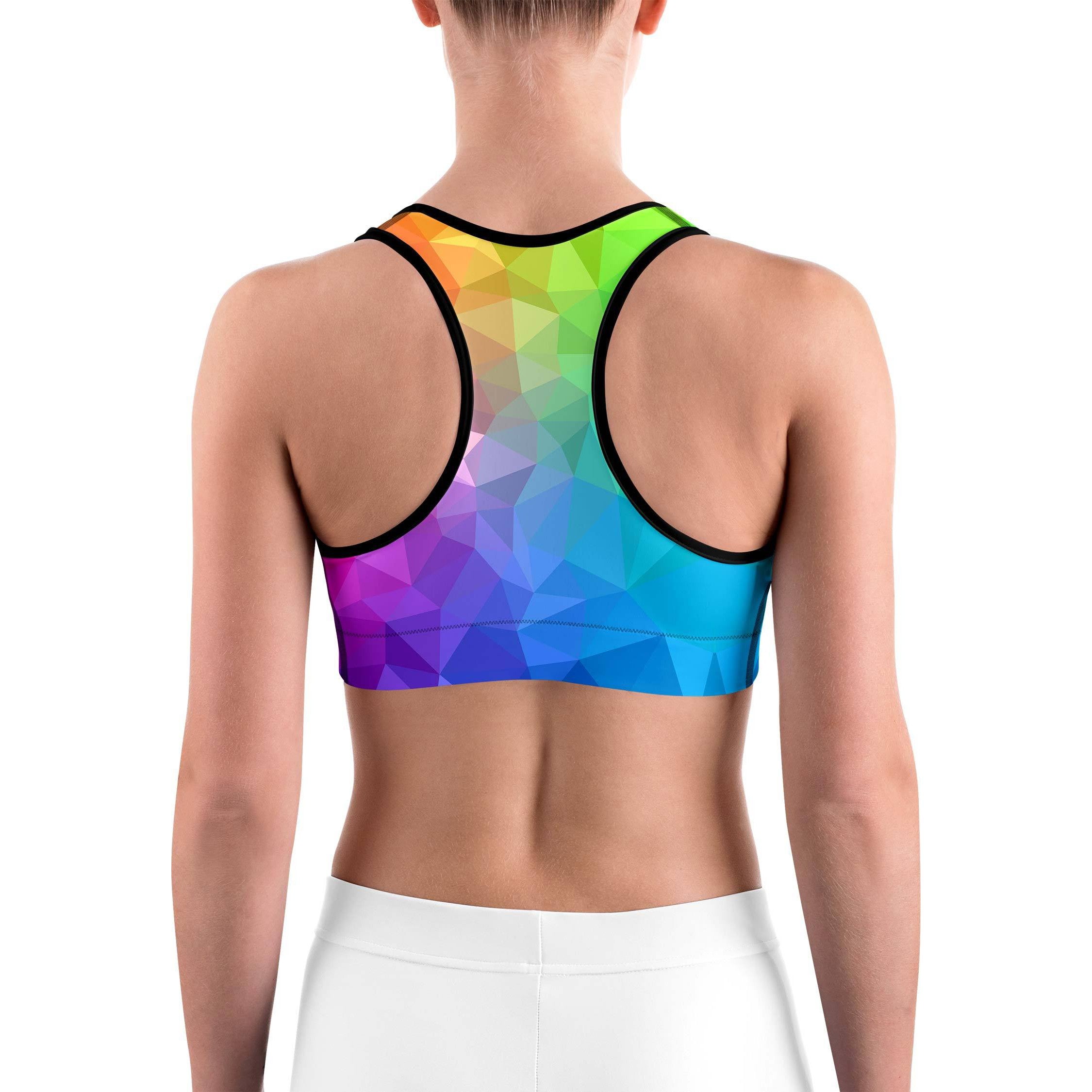 Rainbow Polygon Sports bra