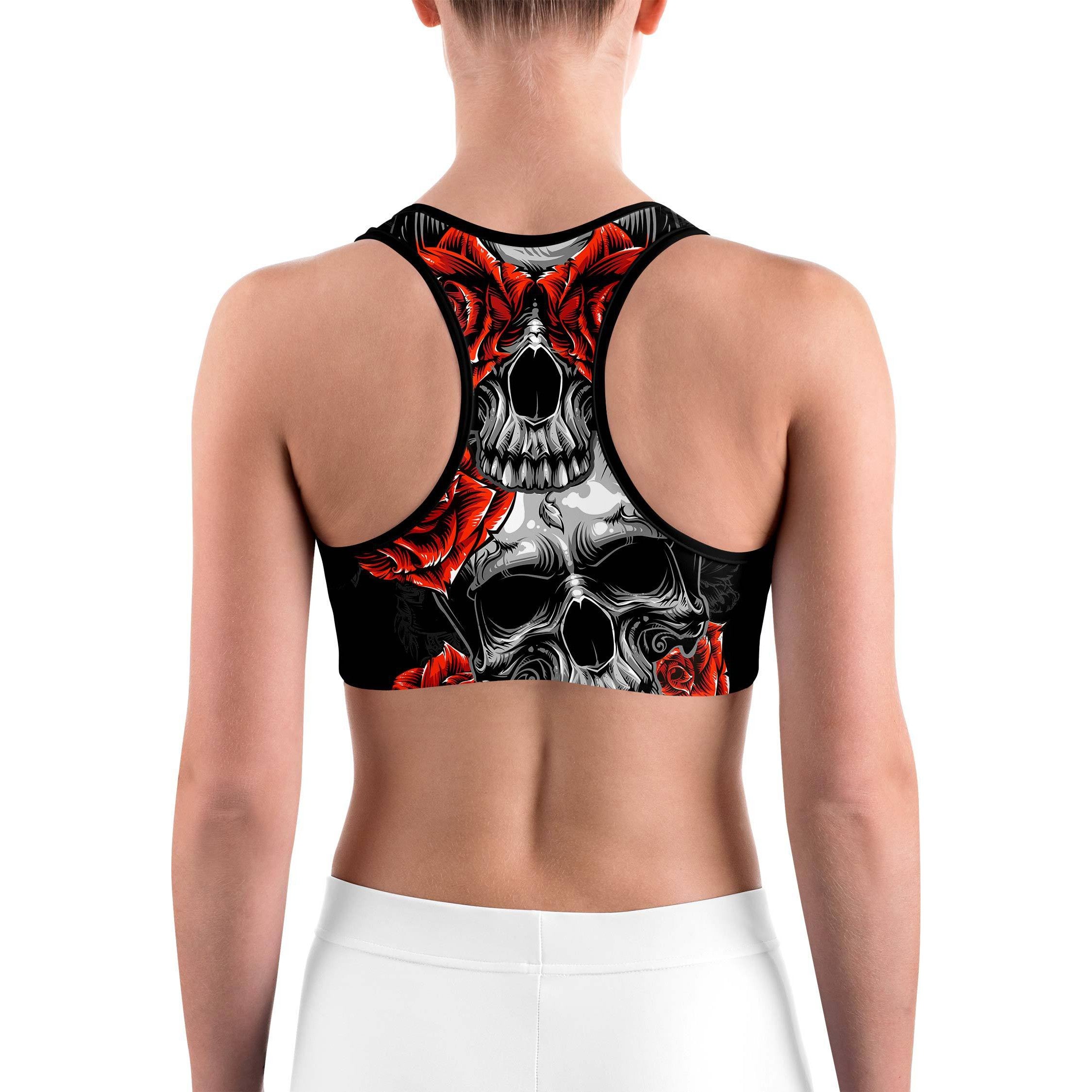 Skulls and Roses Sports bra