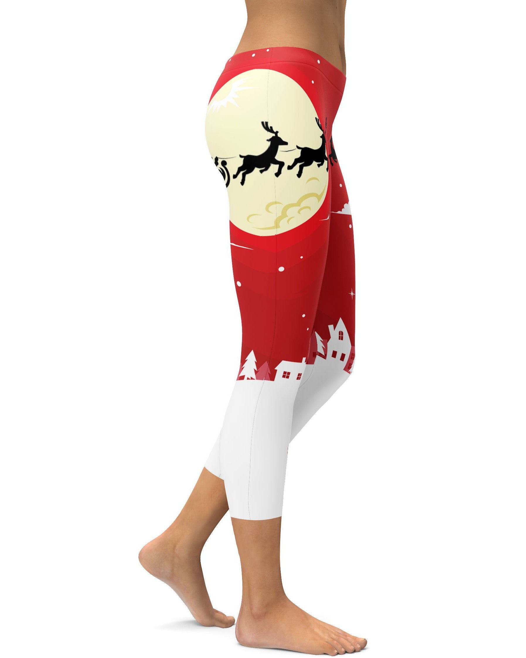 Santa in the Sky Capris