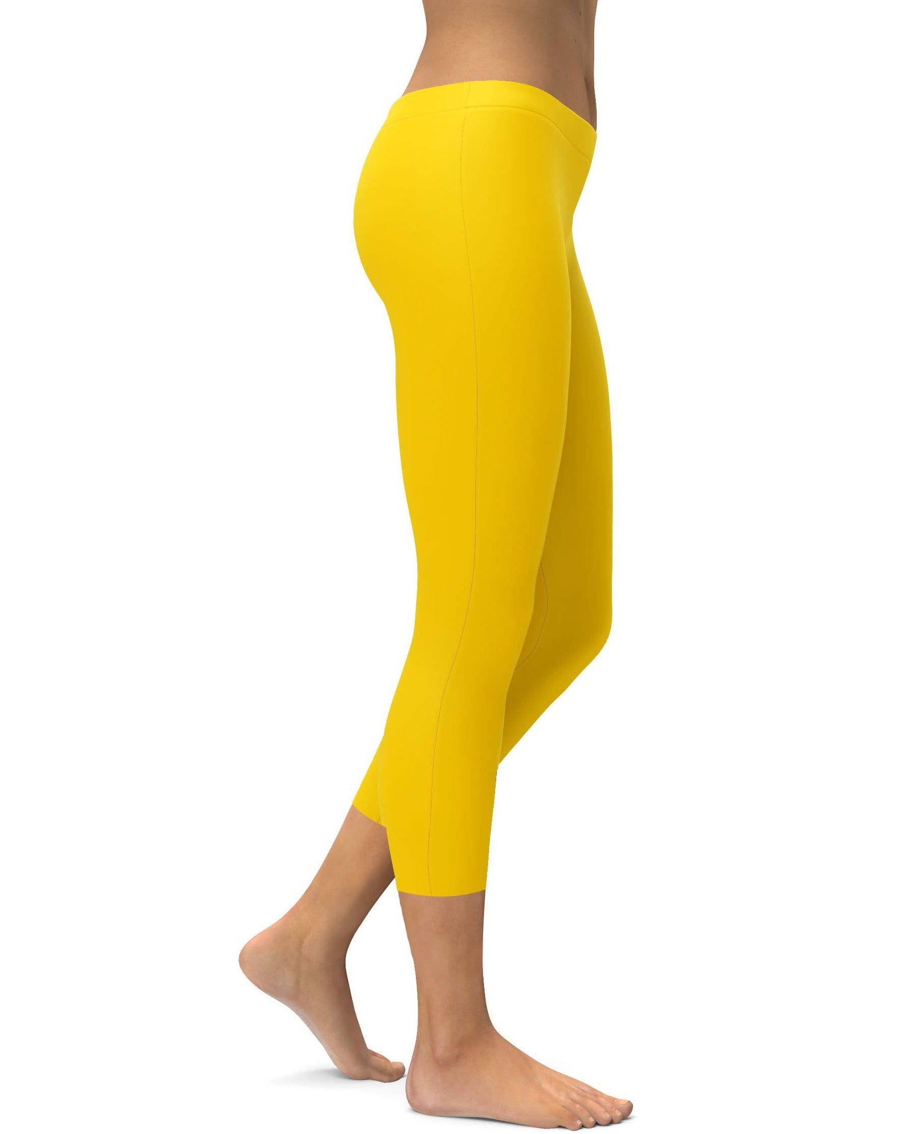 Solid Deep Yellow Capris