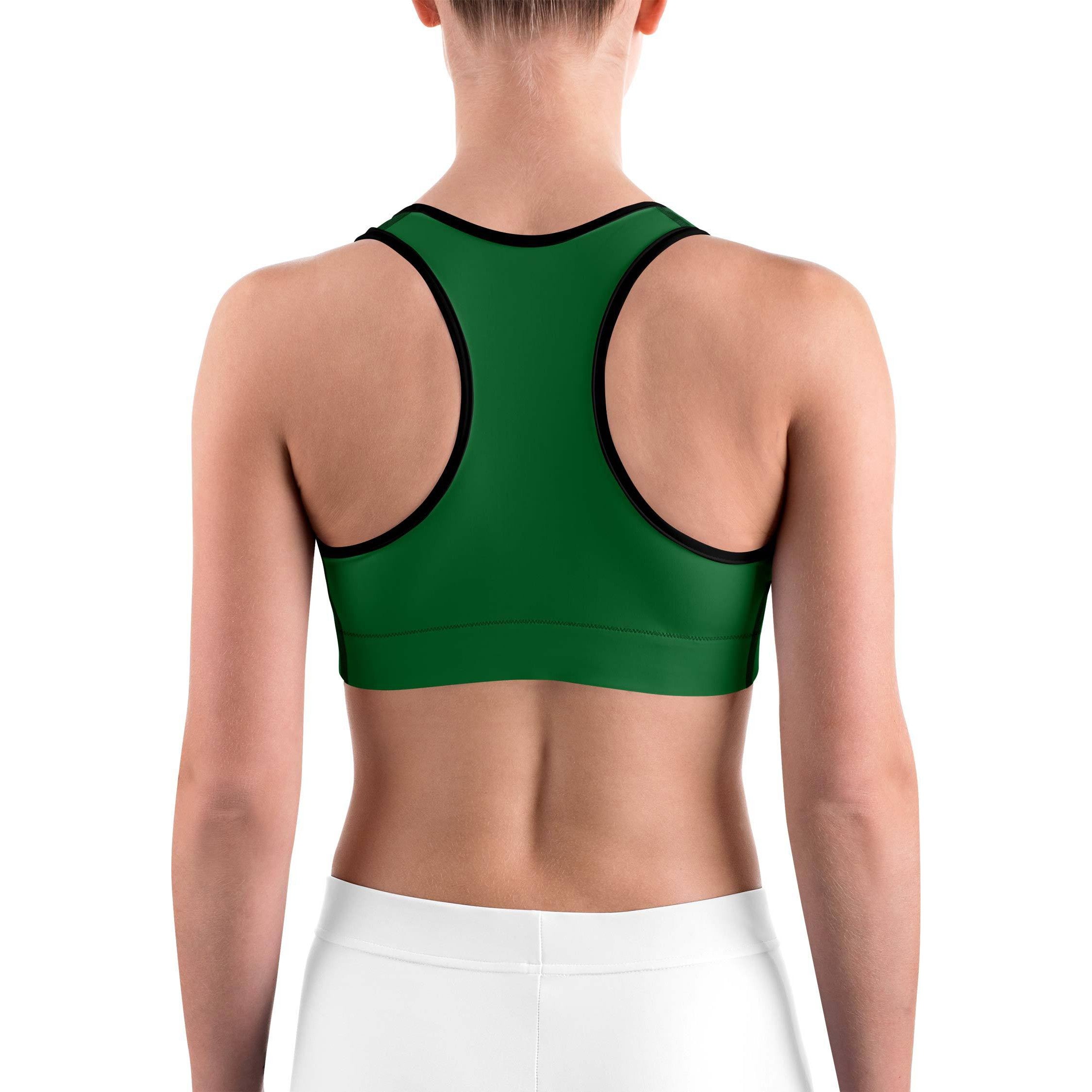 Solid Irish Green Sports bra