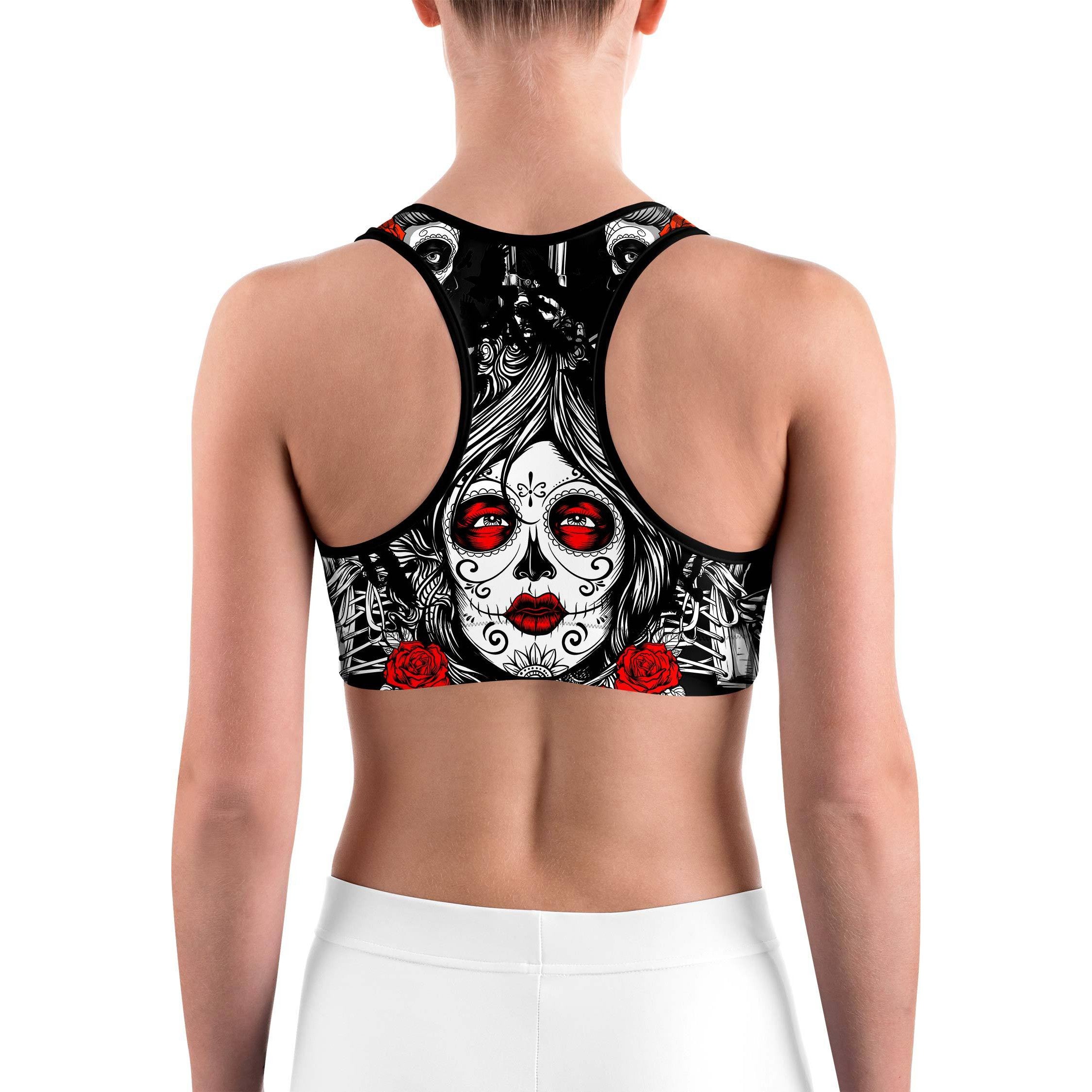 Skeleton Sugar Skull Sports bra