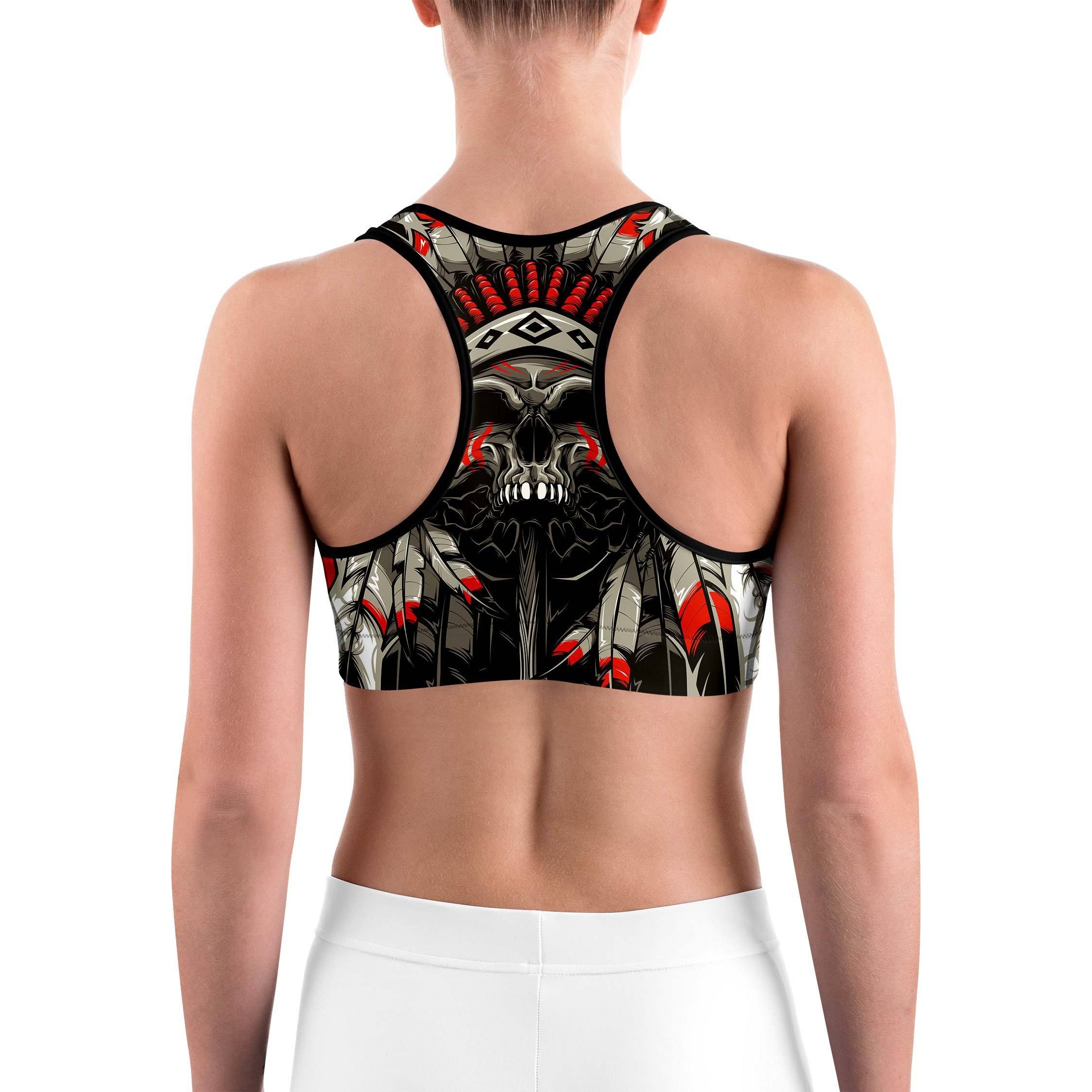 Native Chief Skull Sports bra
