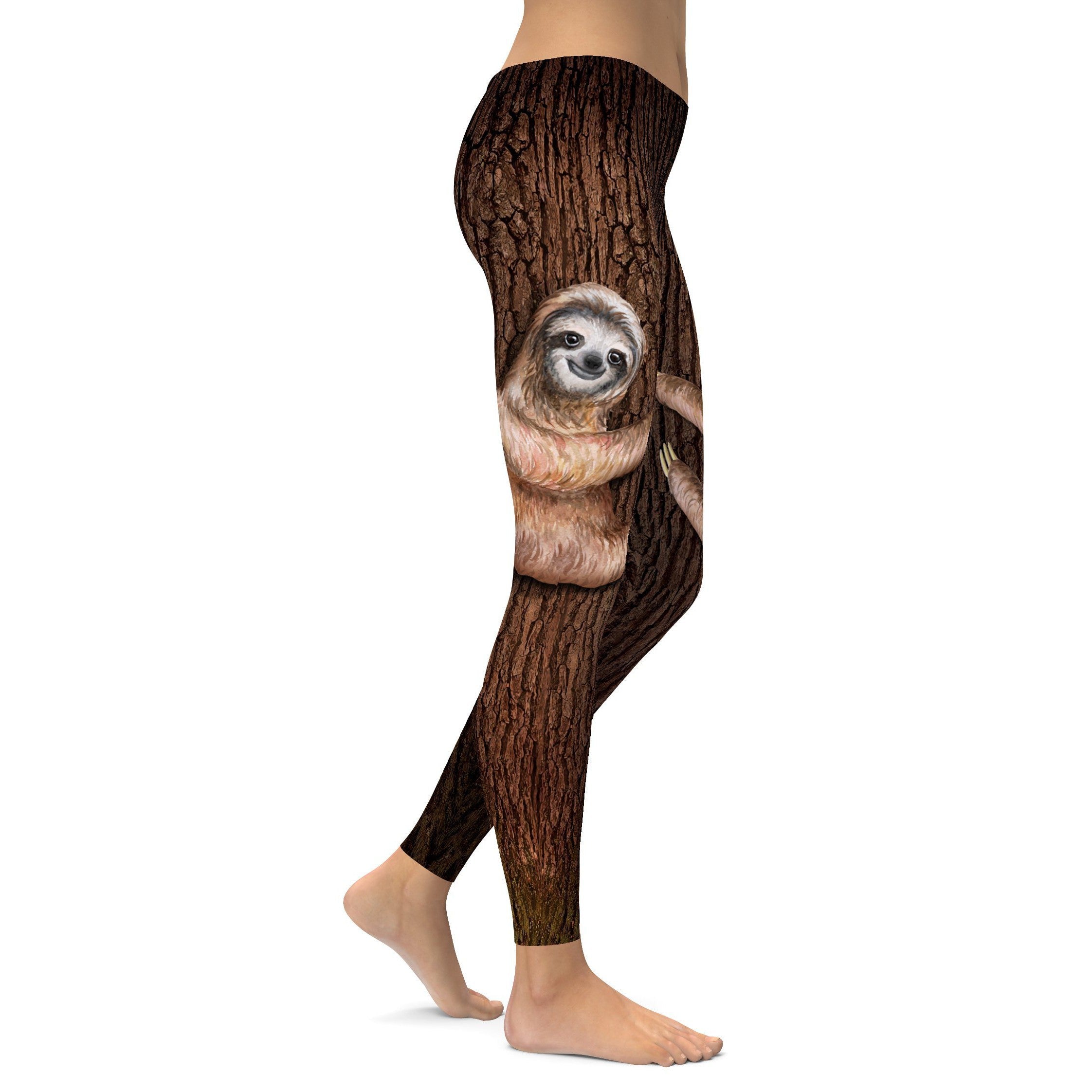 Sloth wrapped around your Legs Leggings | GearBunch