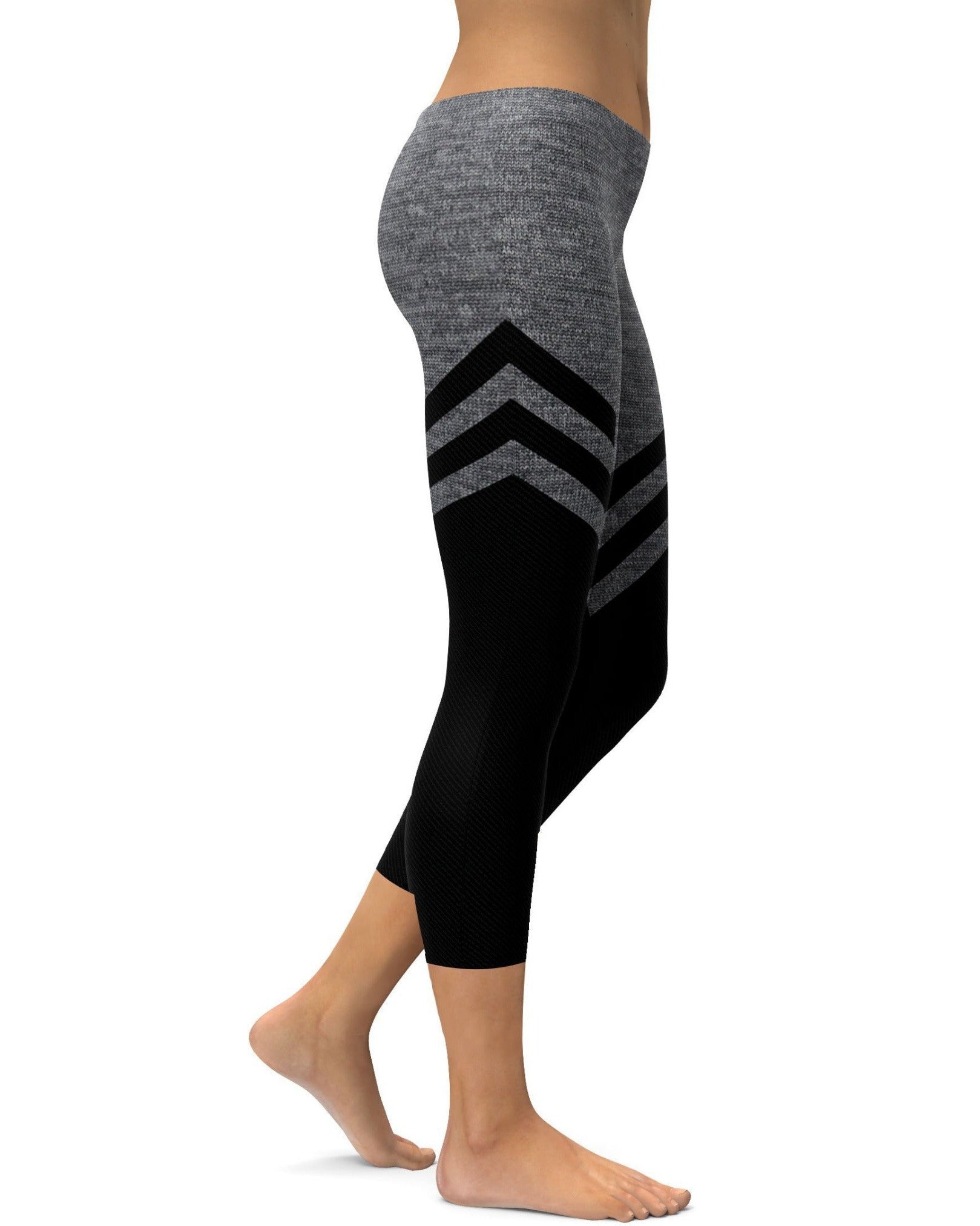 GearBunch | Black & Faux Heathered Stocking Capris