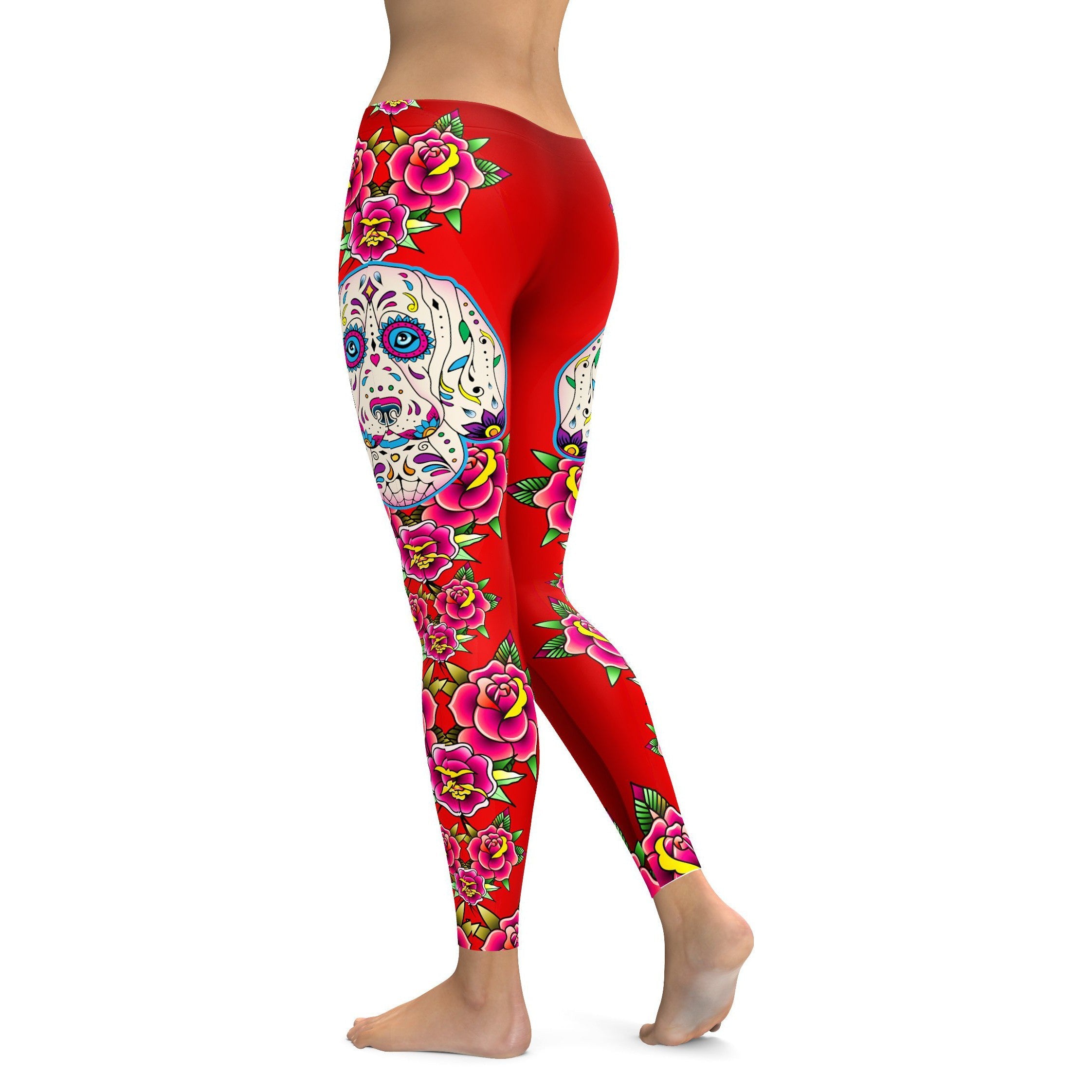 Sugar Skull Beagle Leggings