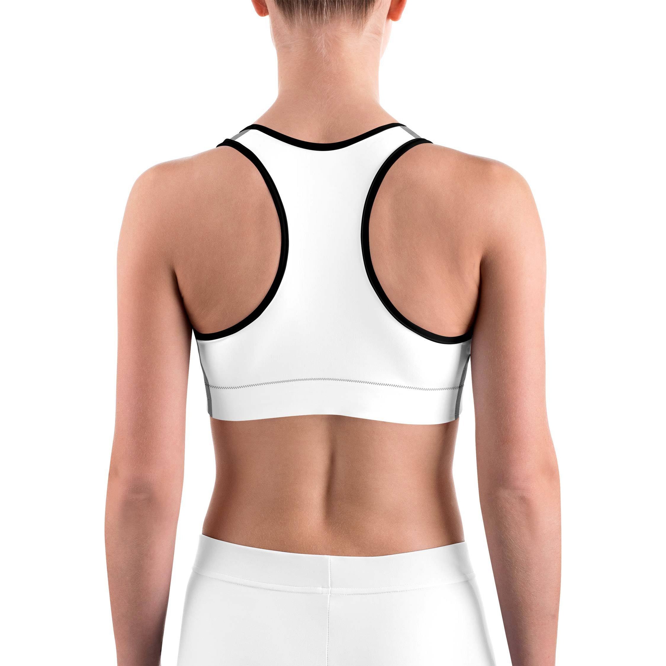 Solid White Sports Bra | GearBunch