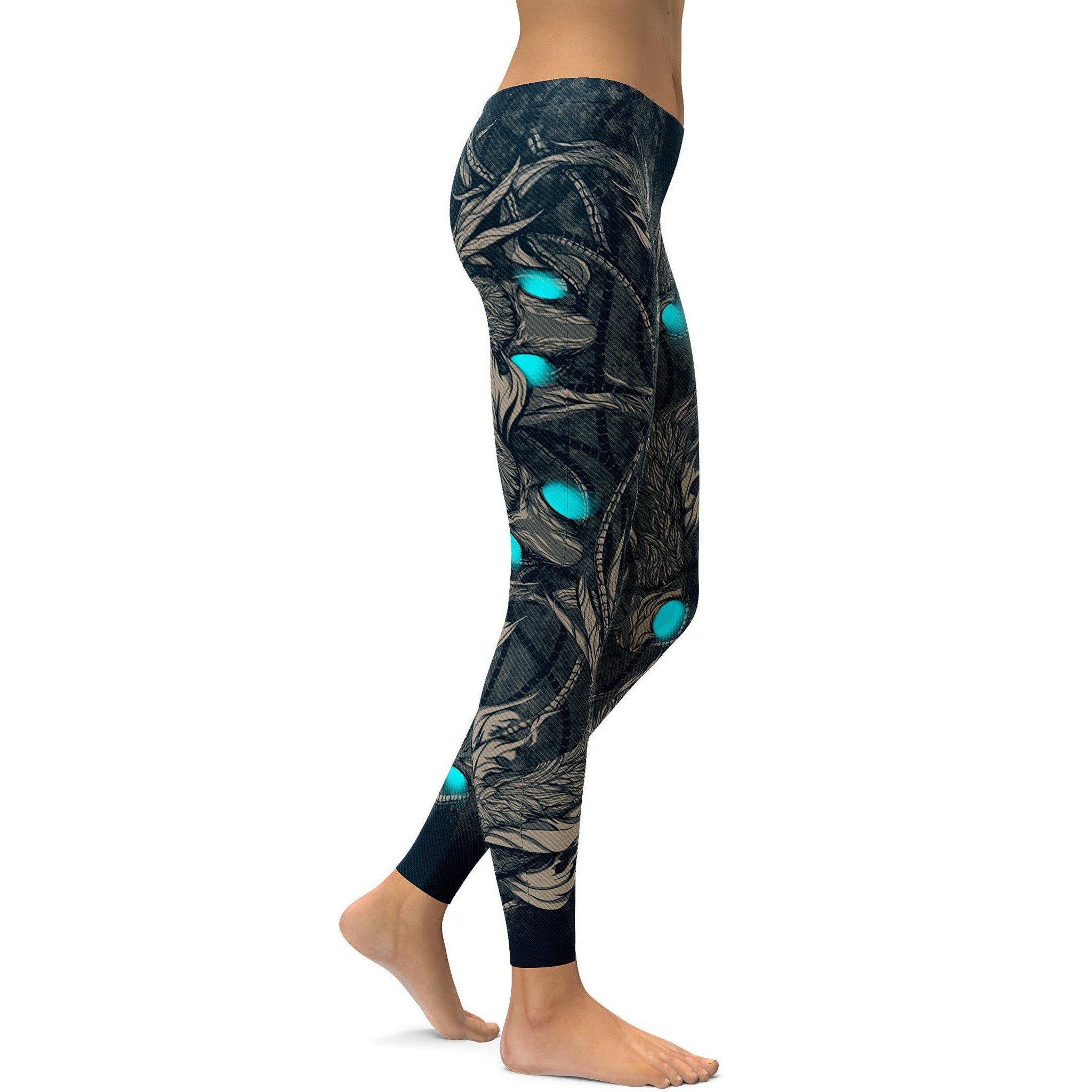 Night Fish Leggings - GearBunch Leggings / Yoga Pants