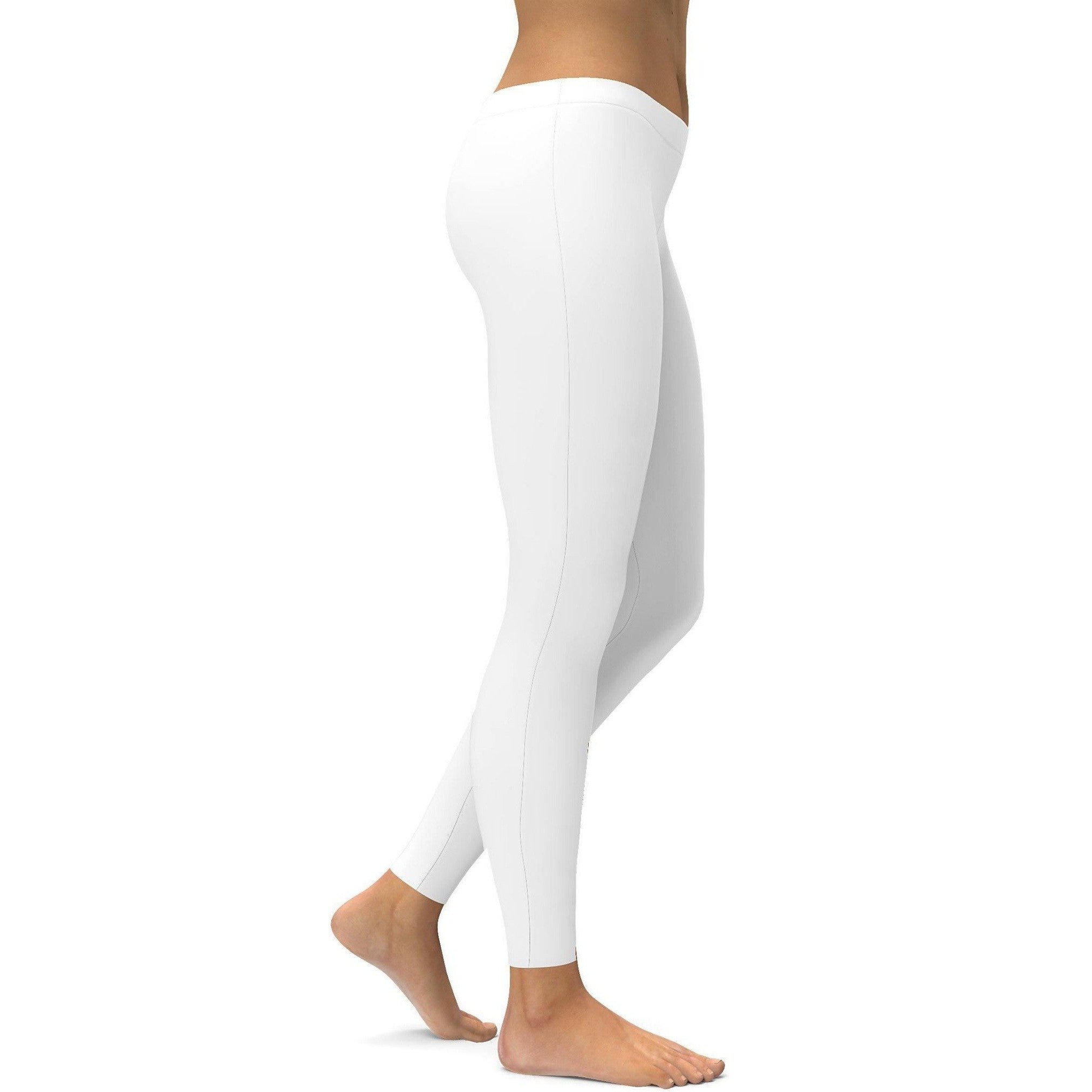 Solid White Leggings | GearBunch