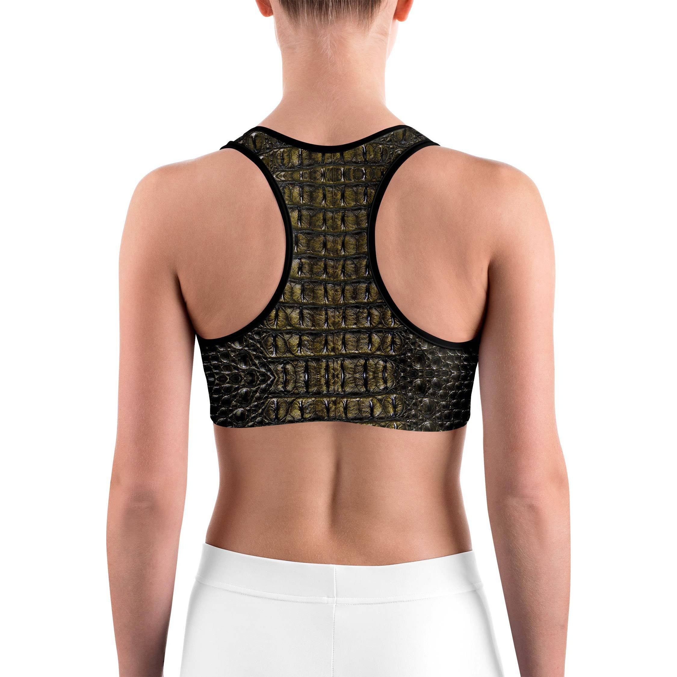 Crocodile Skin Sports bra