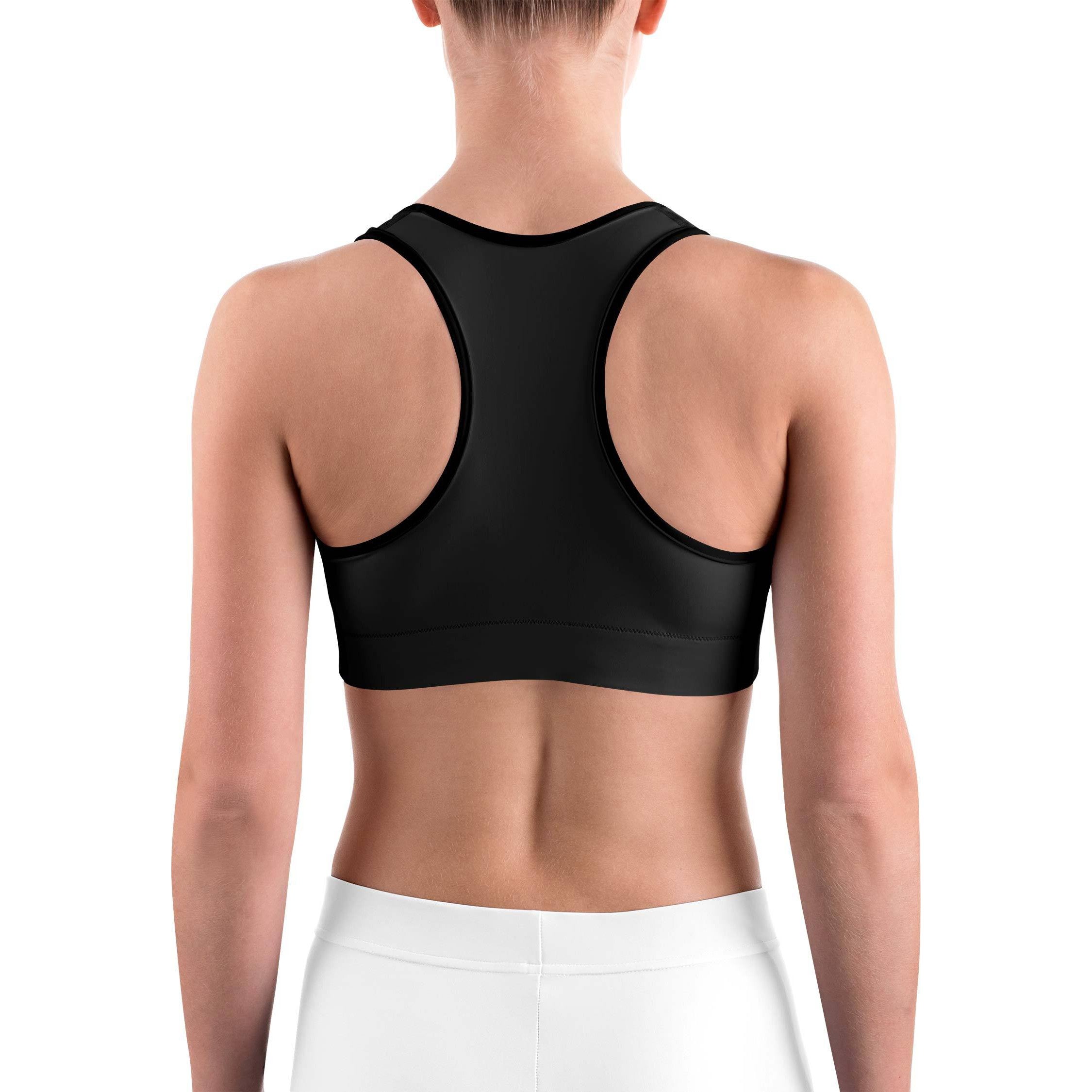 Solid Charcoal Grey Sports Bra