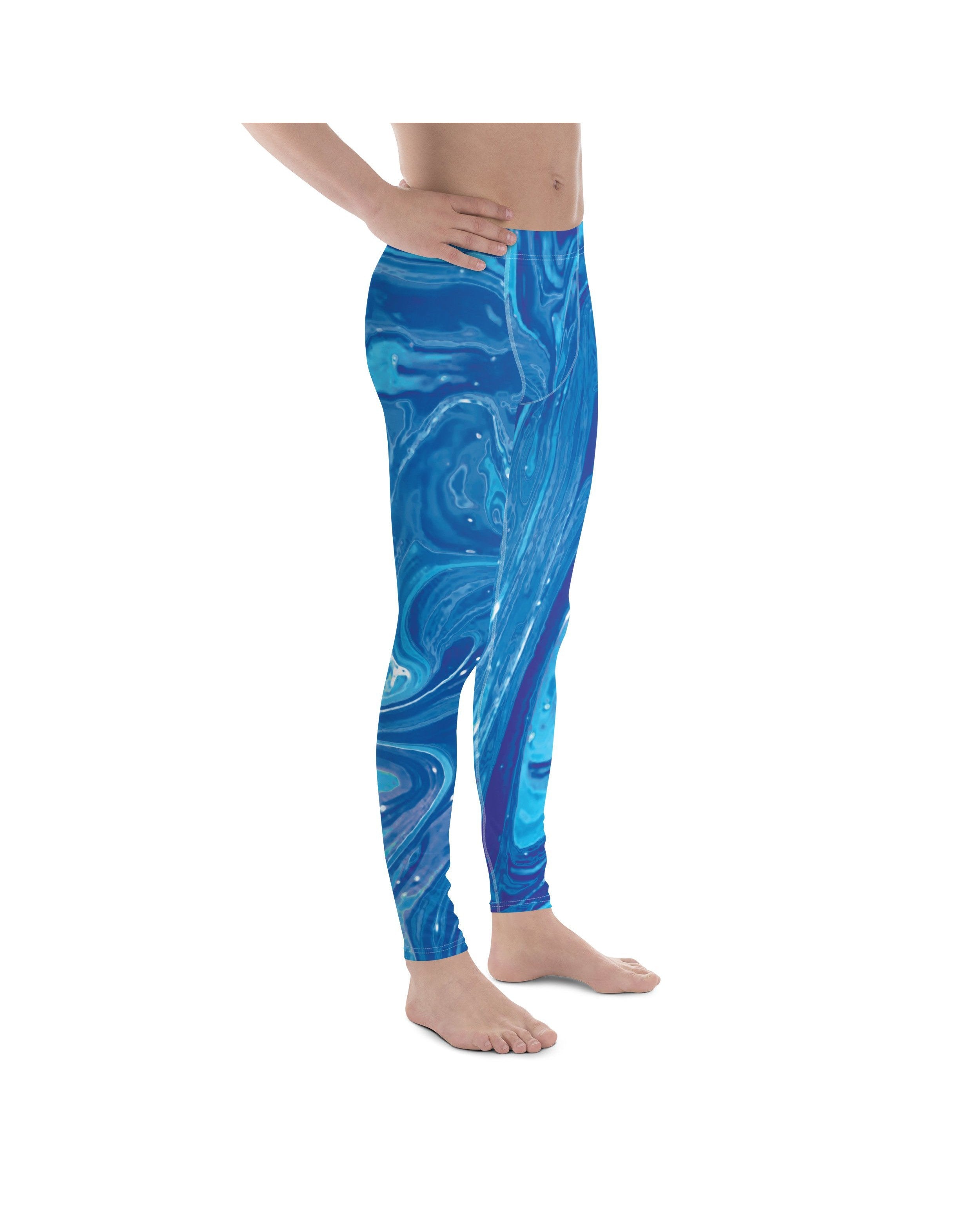 Blue Swirl Meggings Gearbunch Mens Leggings