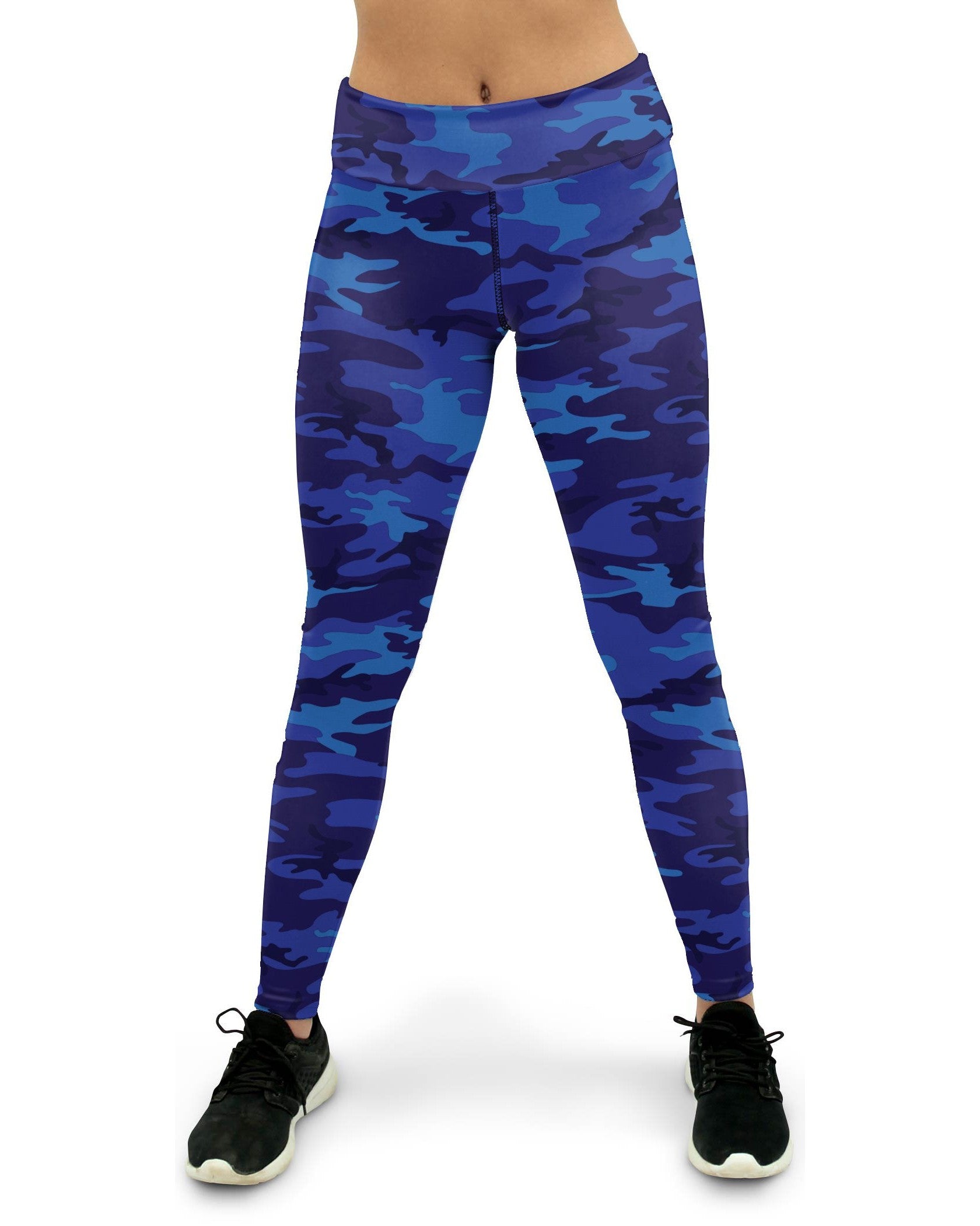 Blue Camo Yoga Pants Gearbunch