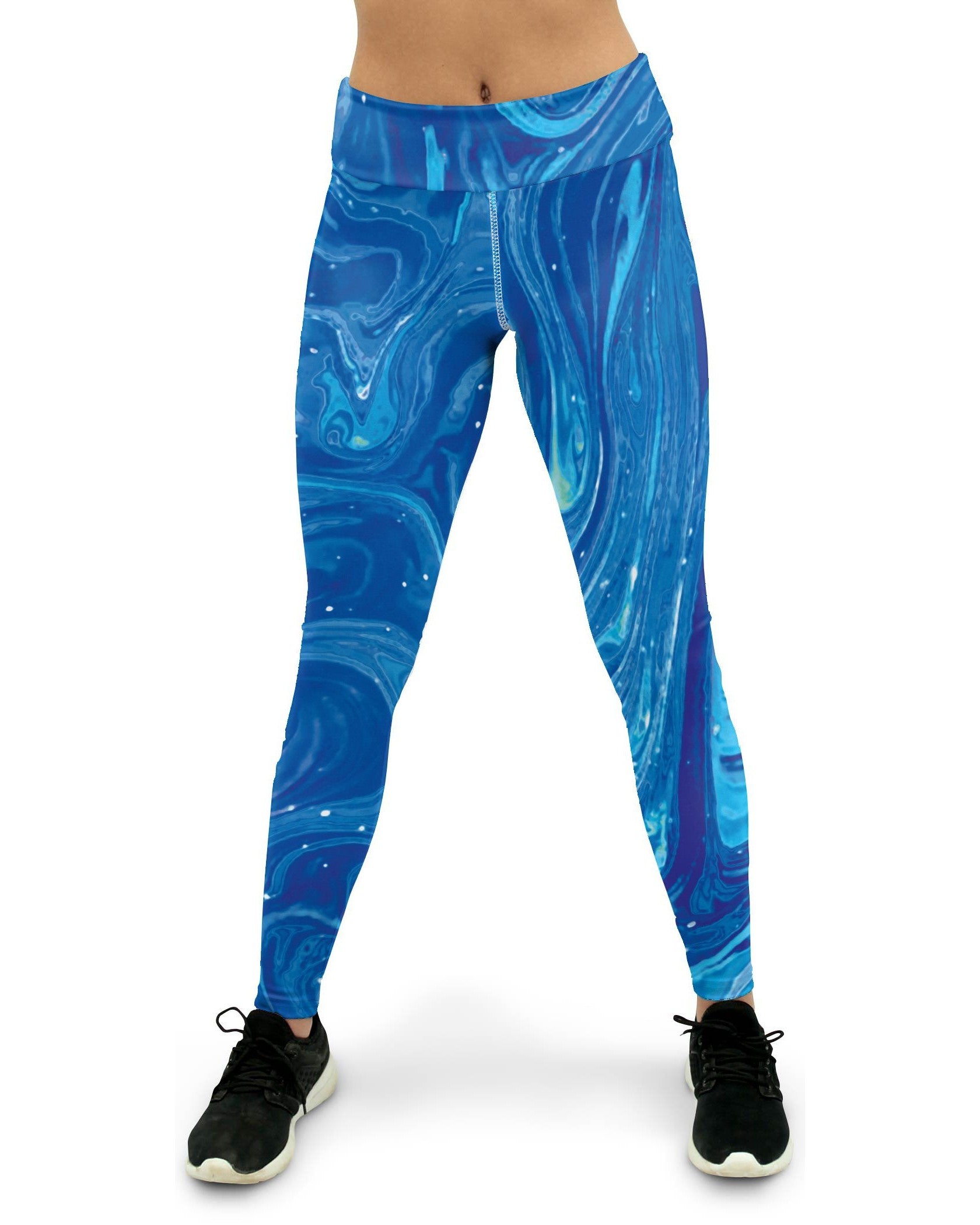Blue Swirl Yoga Pants Gearbunch