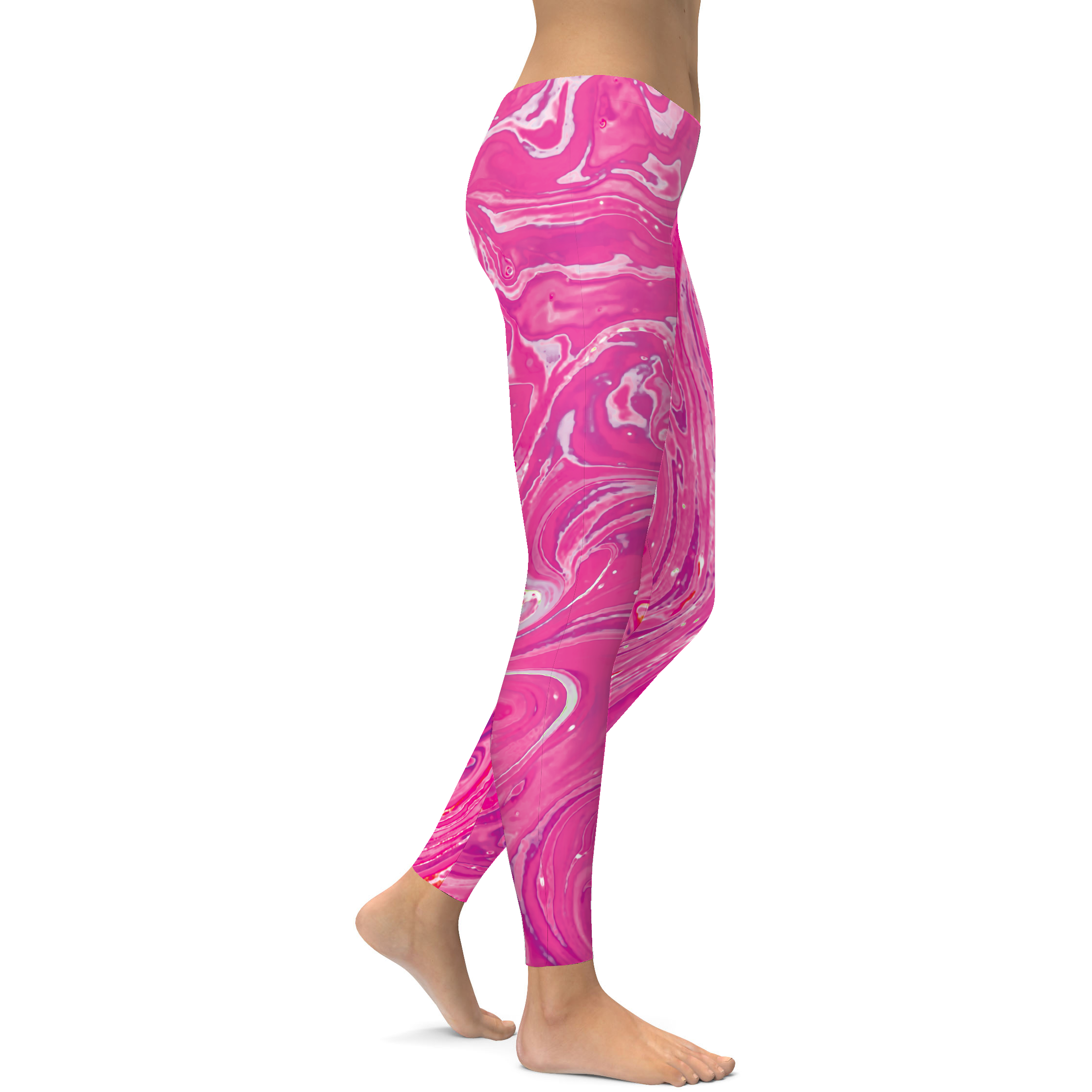 Pink Swirl Leggings Gearbunch