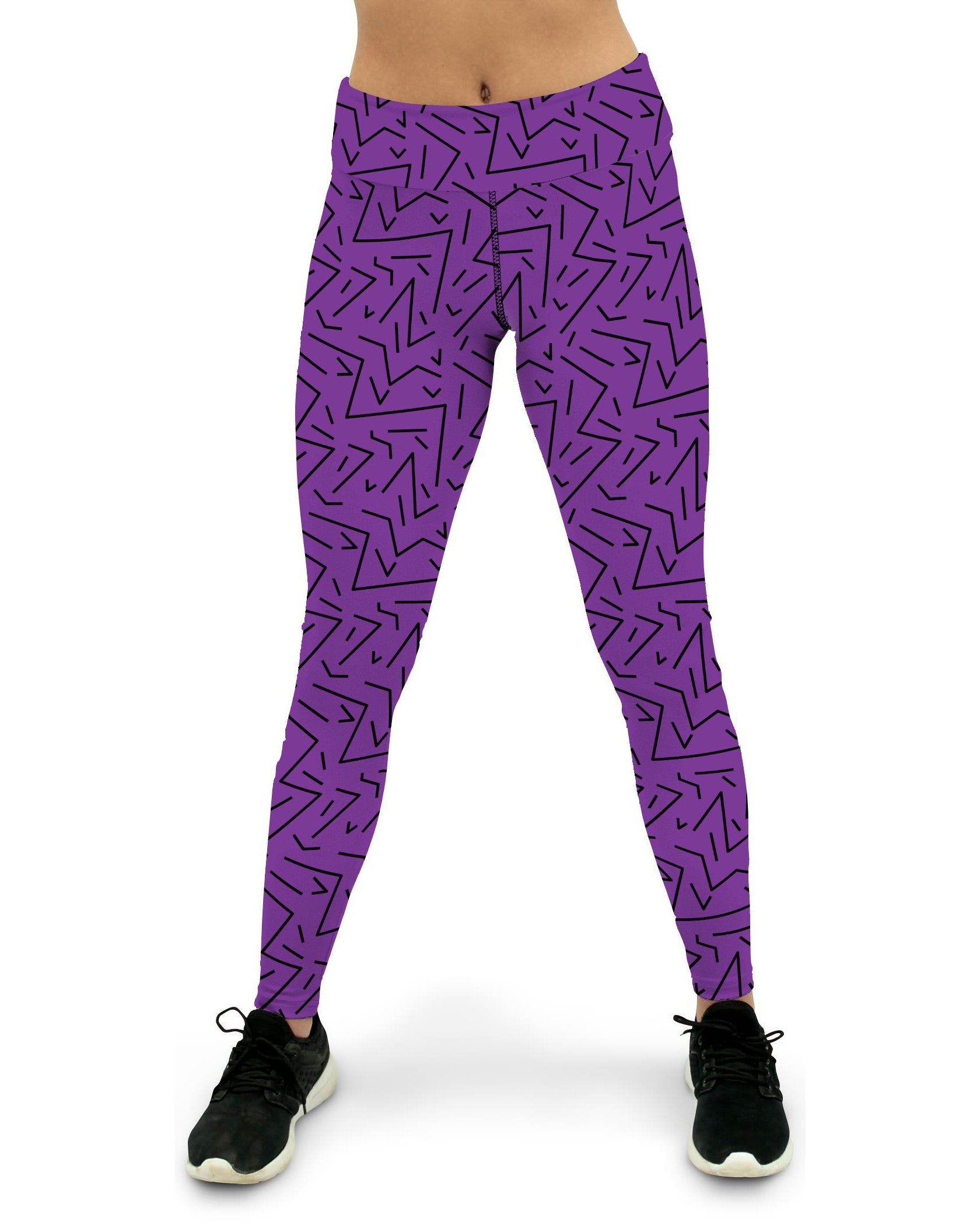 Purple Black Line Yoga Pants Gearbunch