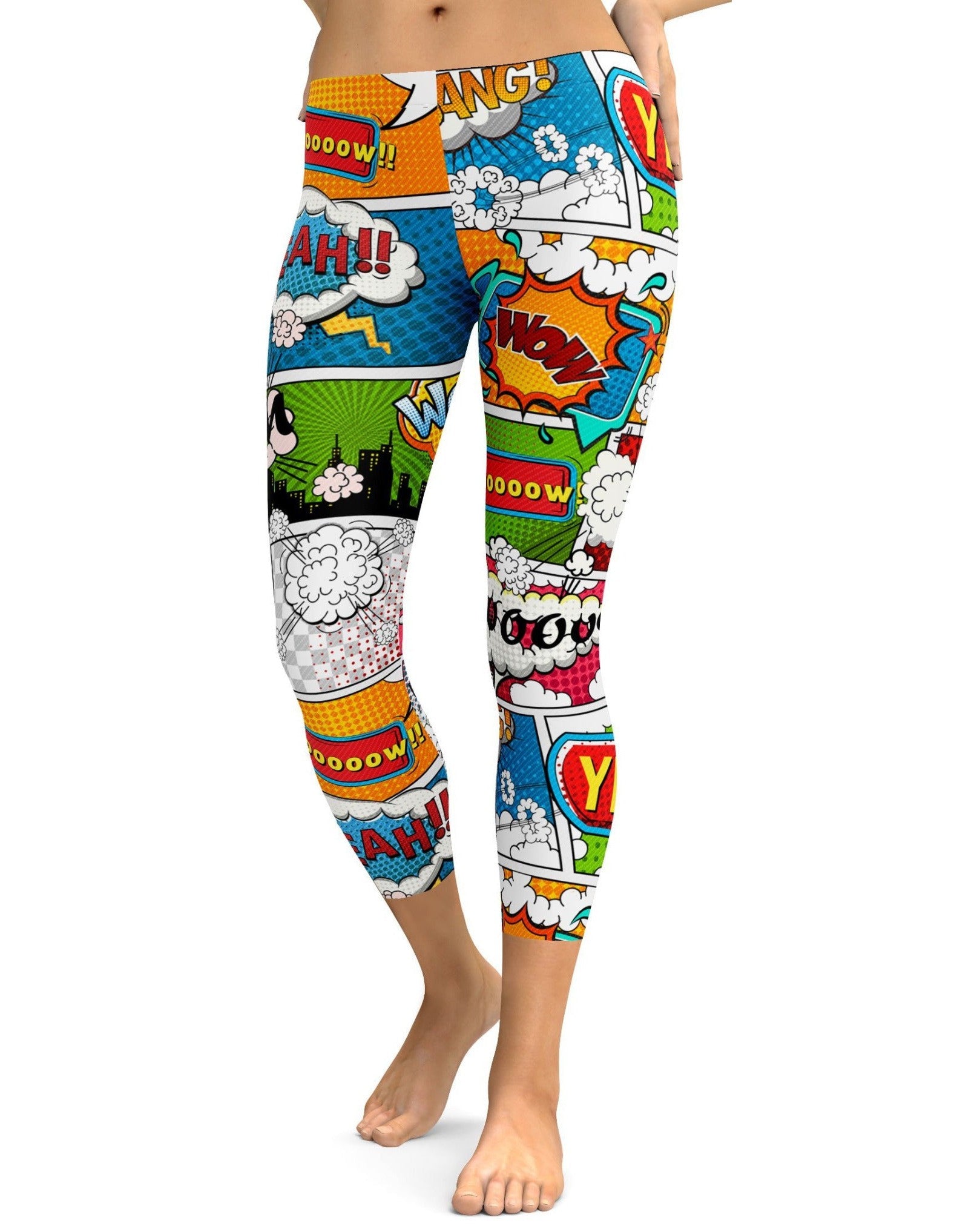 Comic Book Super Hero Capris - GearBunch Leggings