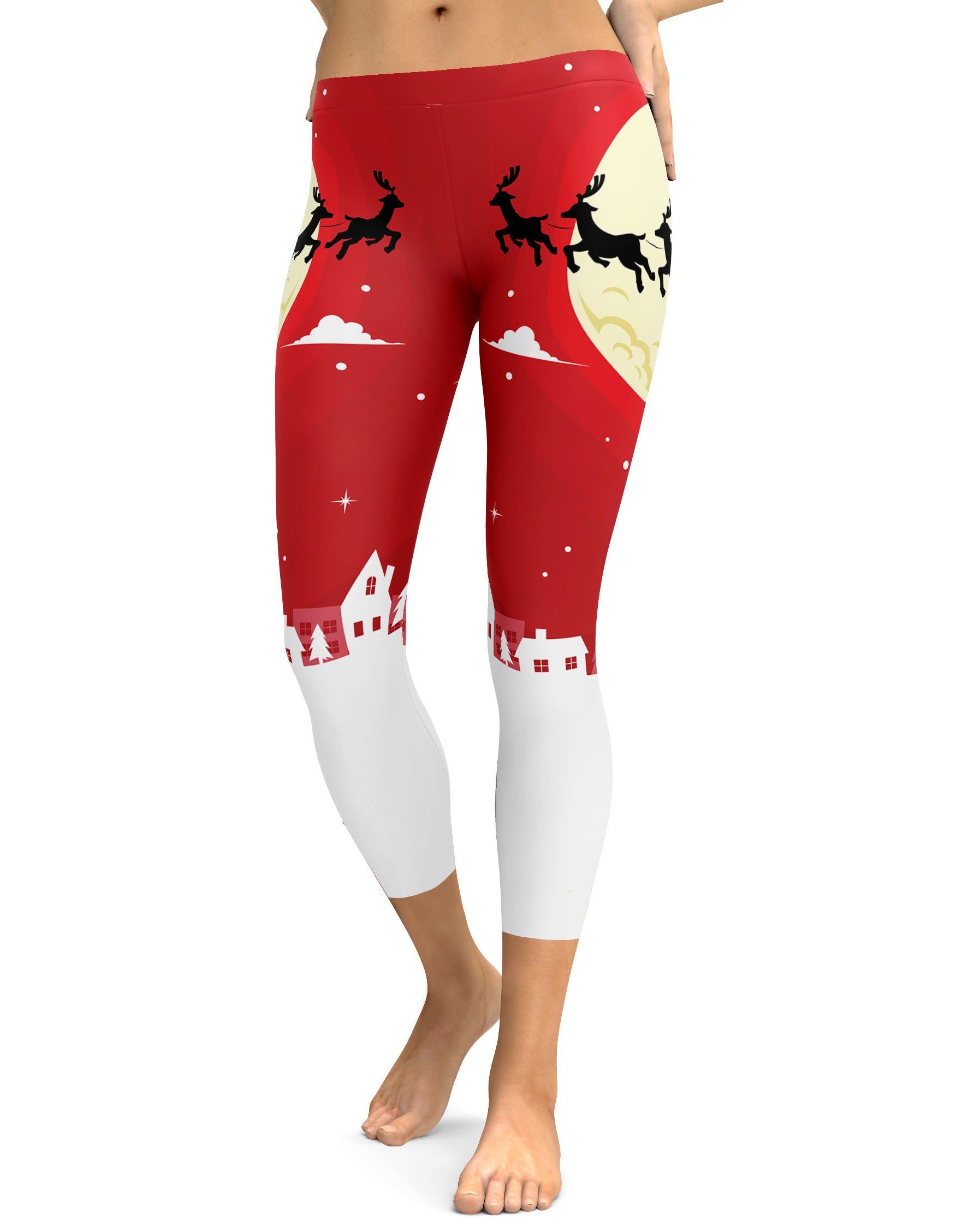 Santa in the Sky Capris