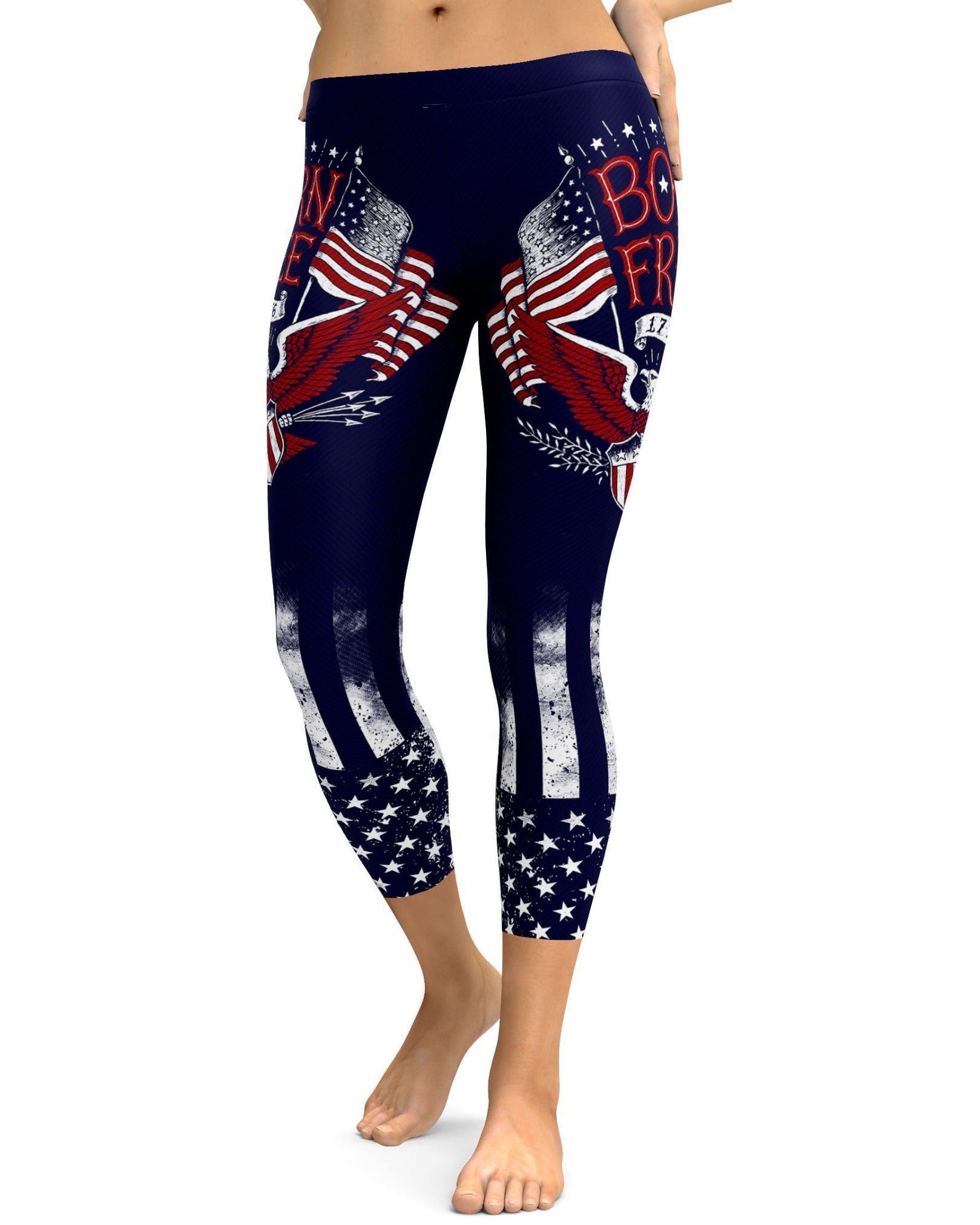 American Patriot - Born Free Capris - GearBunch Leggings