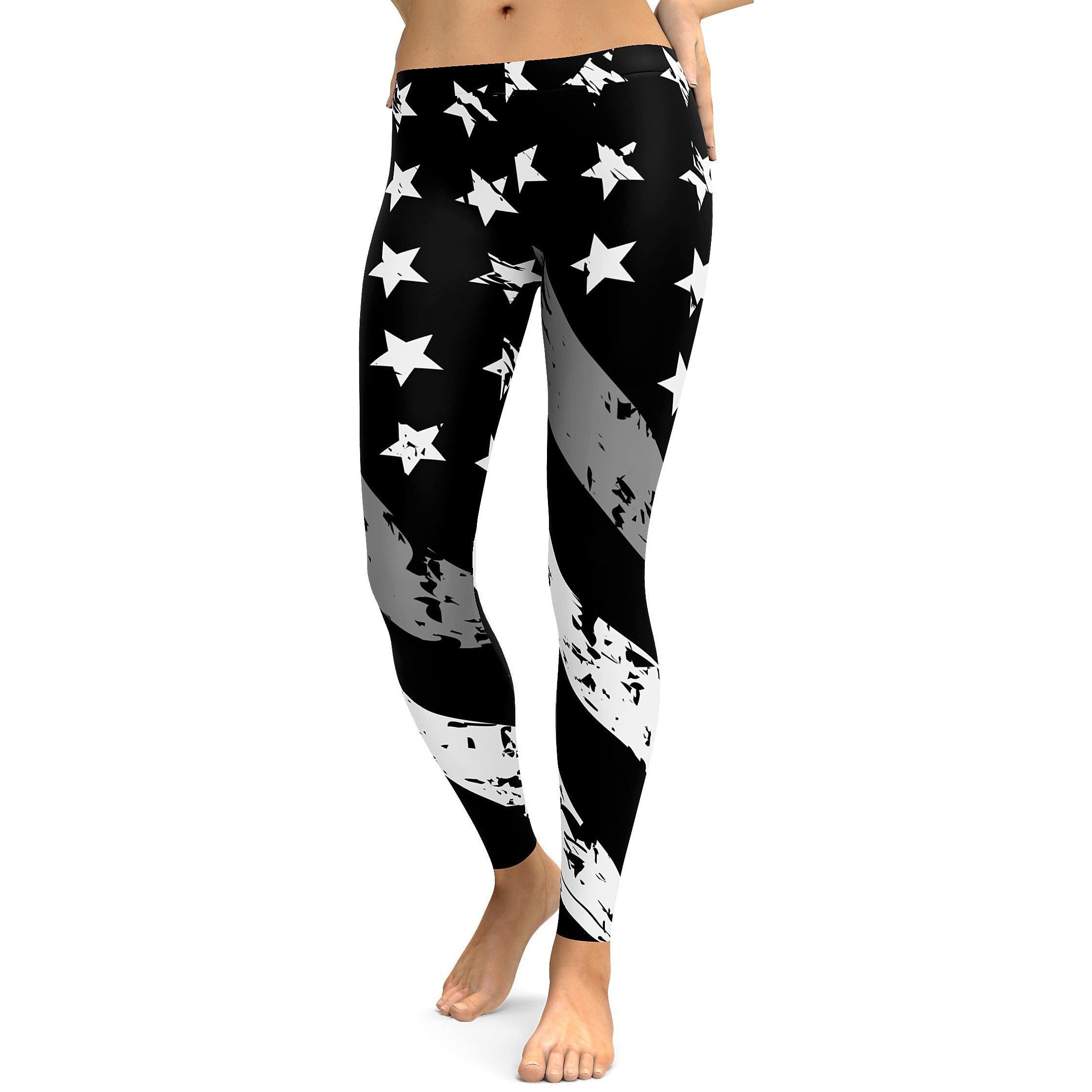 Thin Silver Line Leggings - GearBunch Leggings / Yoga Pants