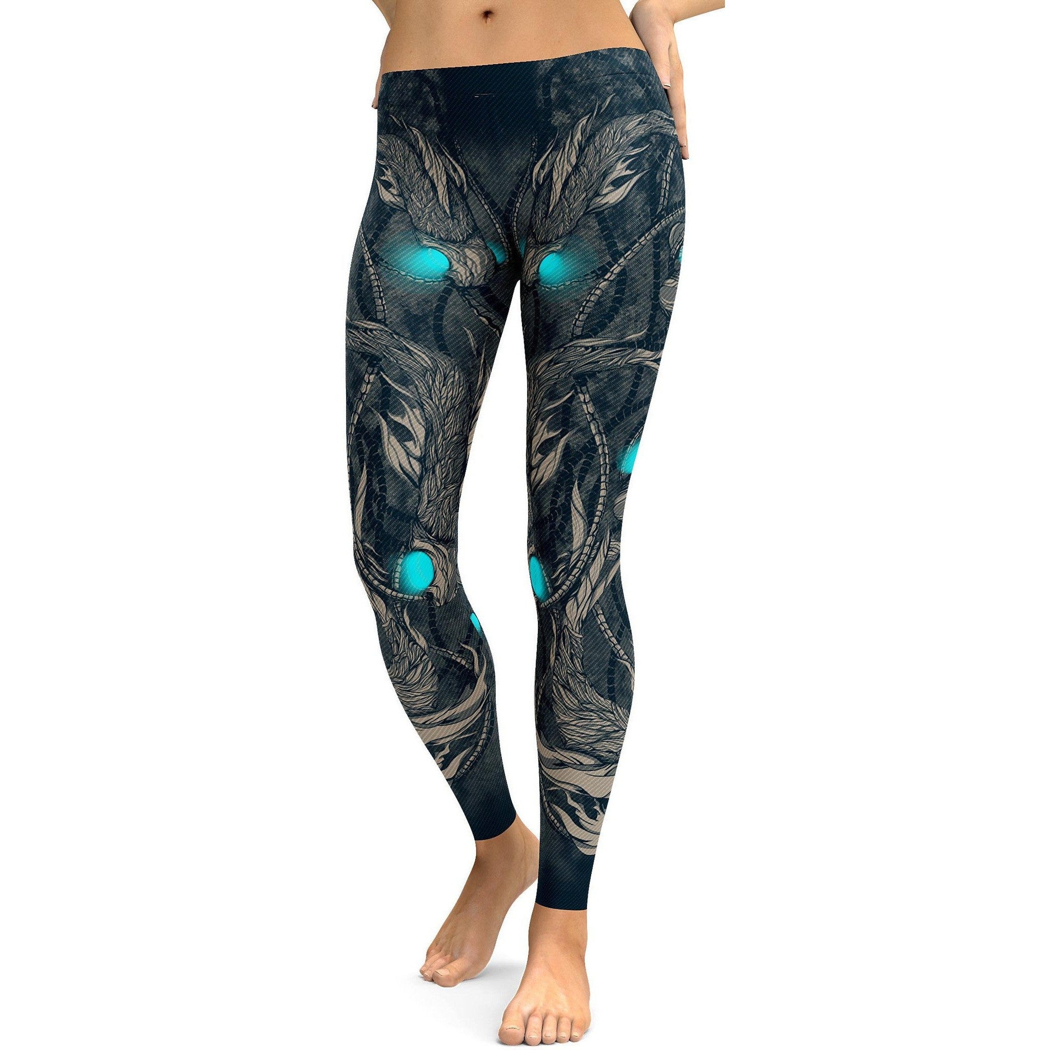 Night Fish Leggings - GearBunch Leggings / Yoga Pants