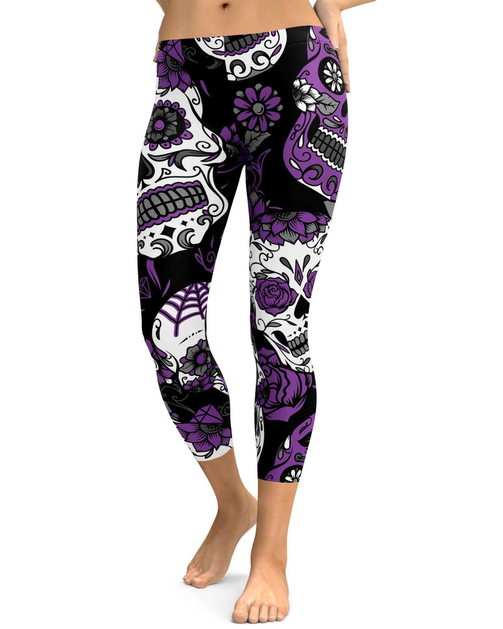 Gearbunch | Purple Sugar Skull Capris