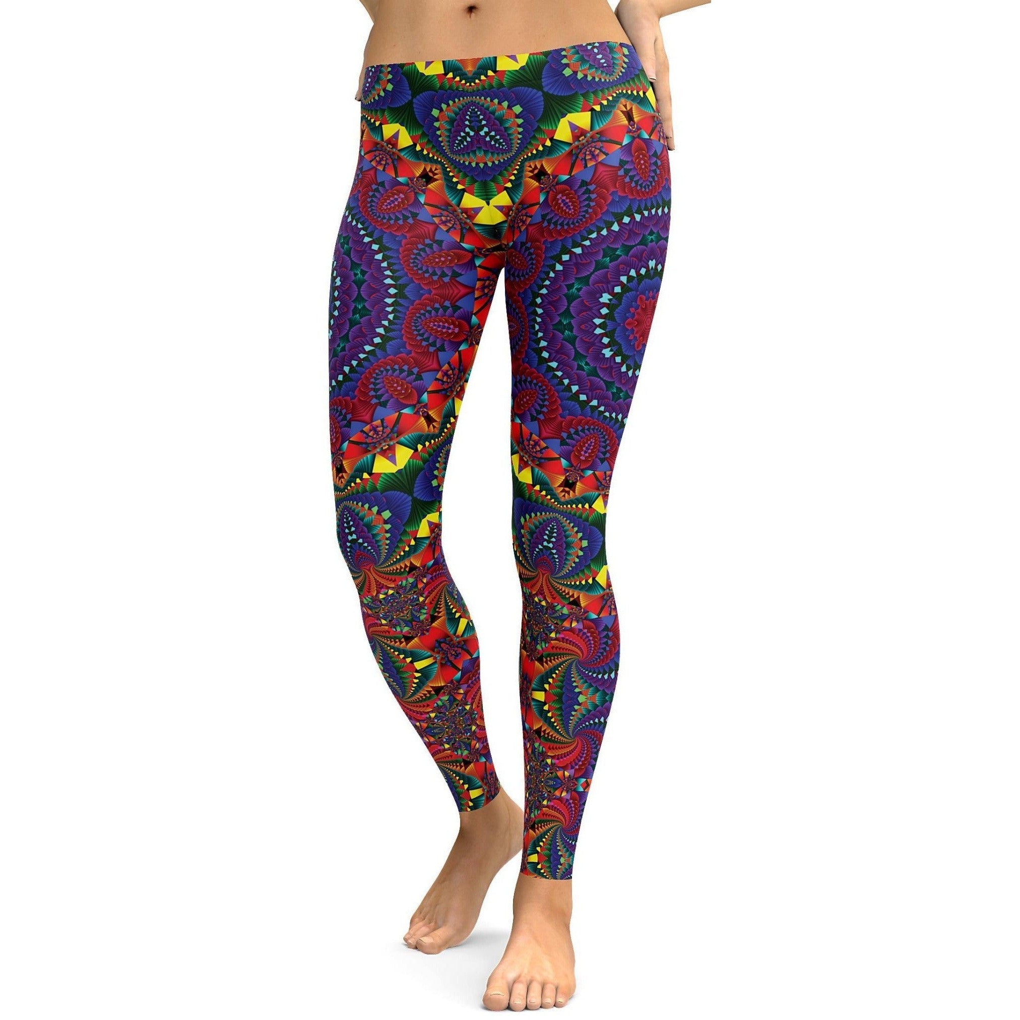 Retro Kaleidoscope Leggings - GearBunch Leggings